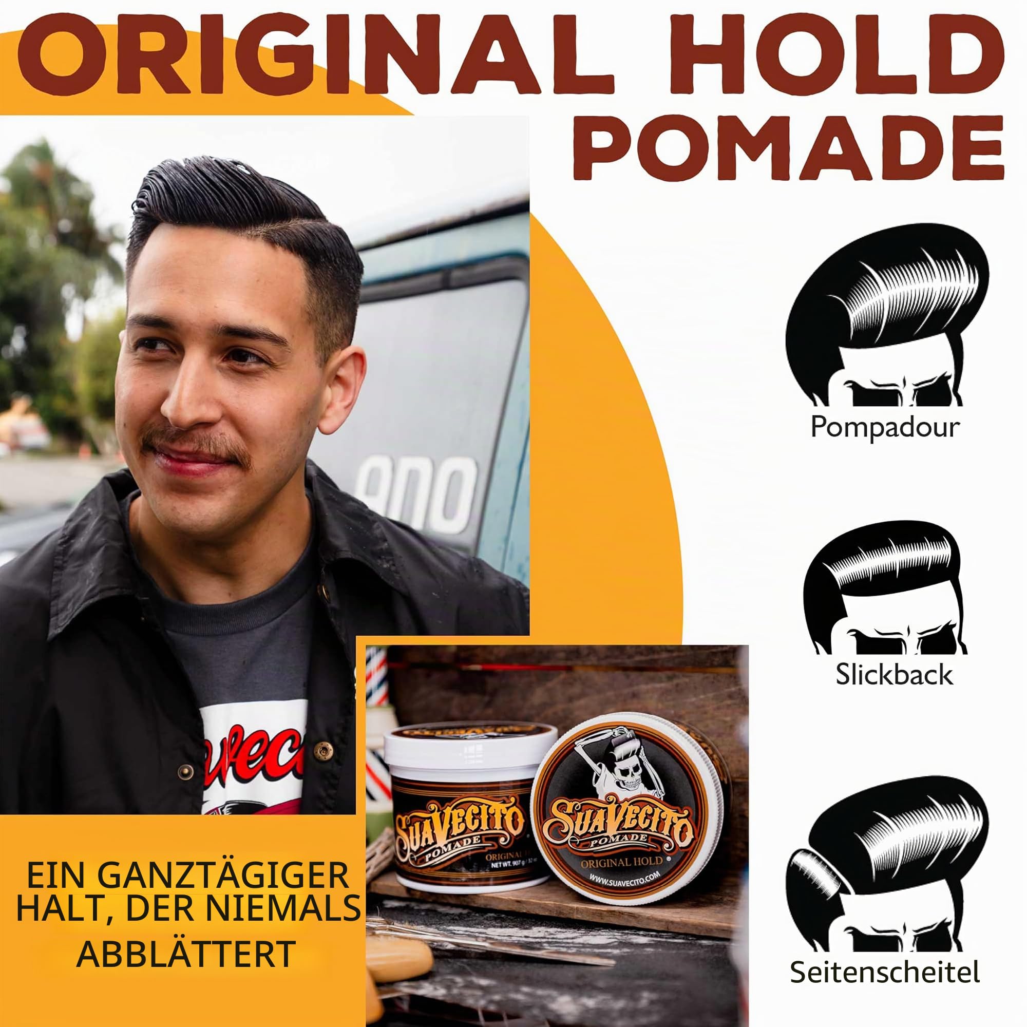Suavecito Original Hold Pomade Medium Hold High Shine Professional 908g
