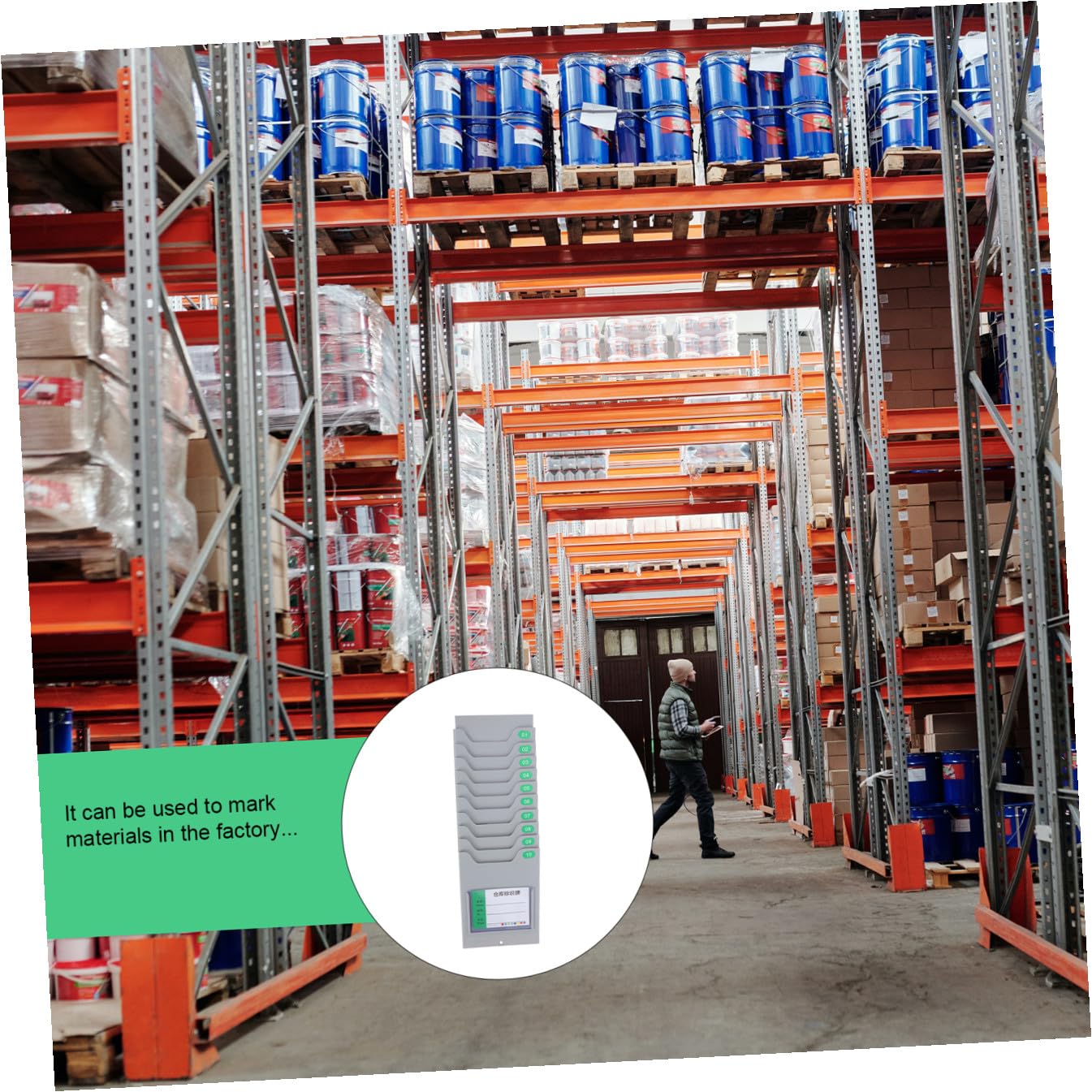 Estante Magnético para Tarjetas de Materiales de Almacén Soporte de Pared Compacto para Almacenamiento y Organización de Tarjetas de Control