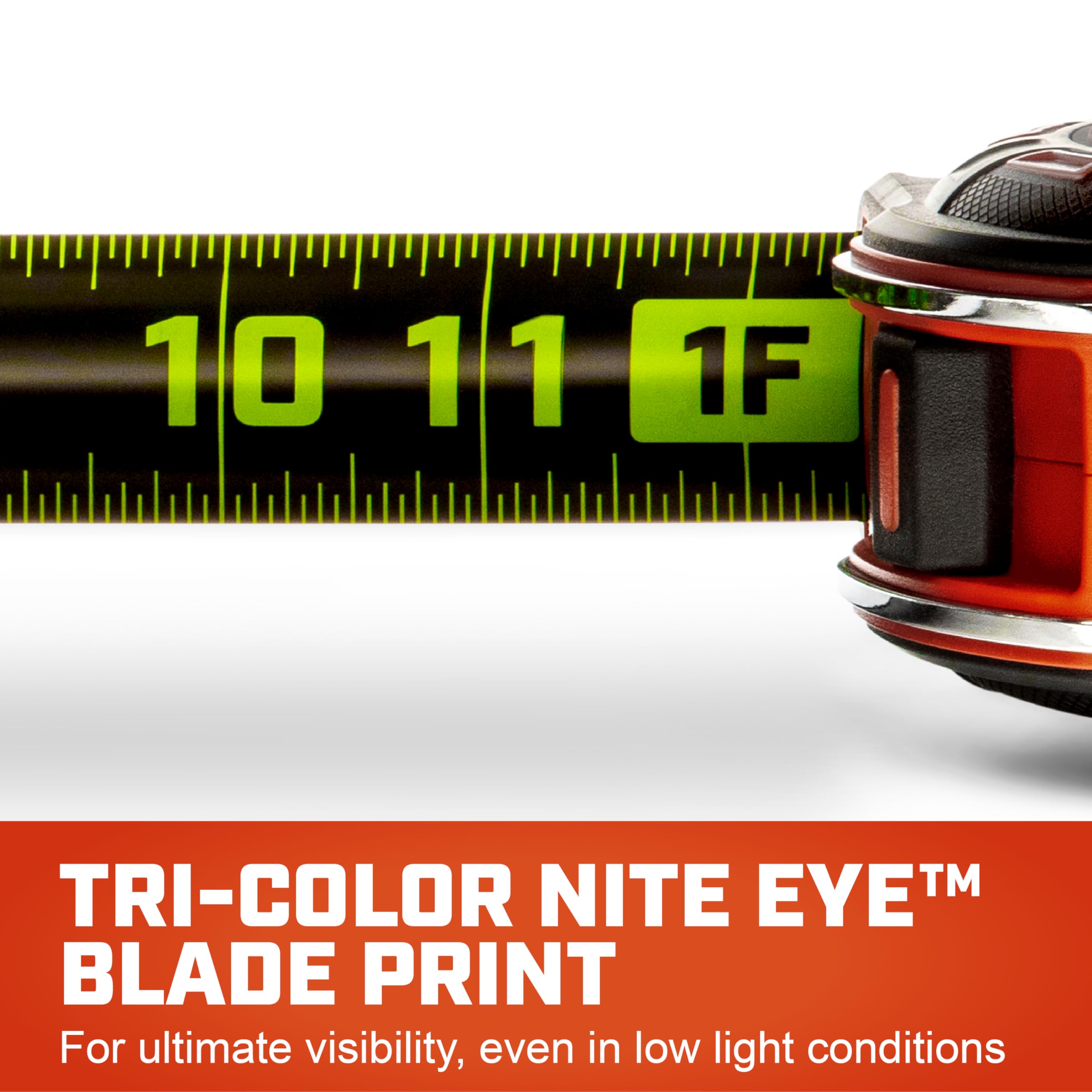 Crescent Lufkin Mètre ruban magnétique Shockforce Nite Eye de 7,6 m | LM1325B-02