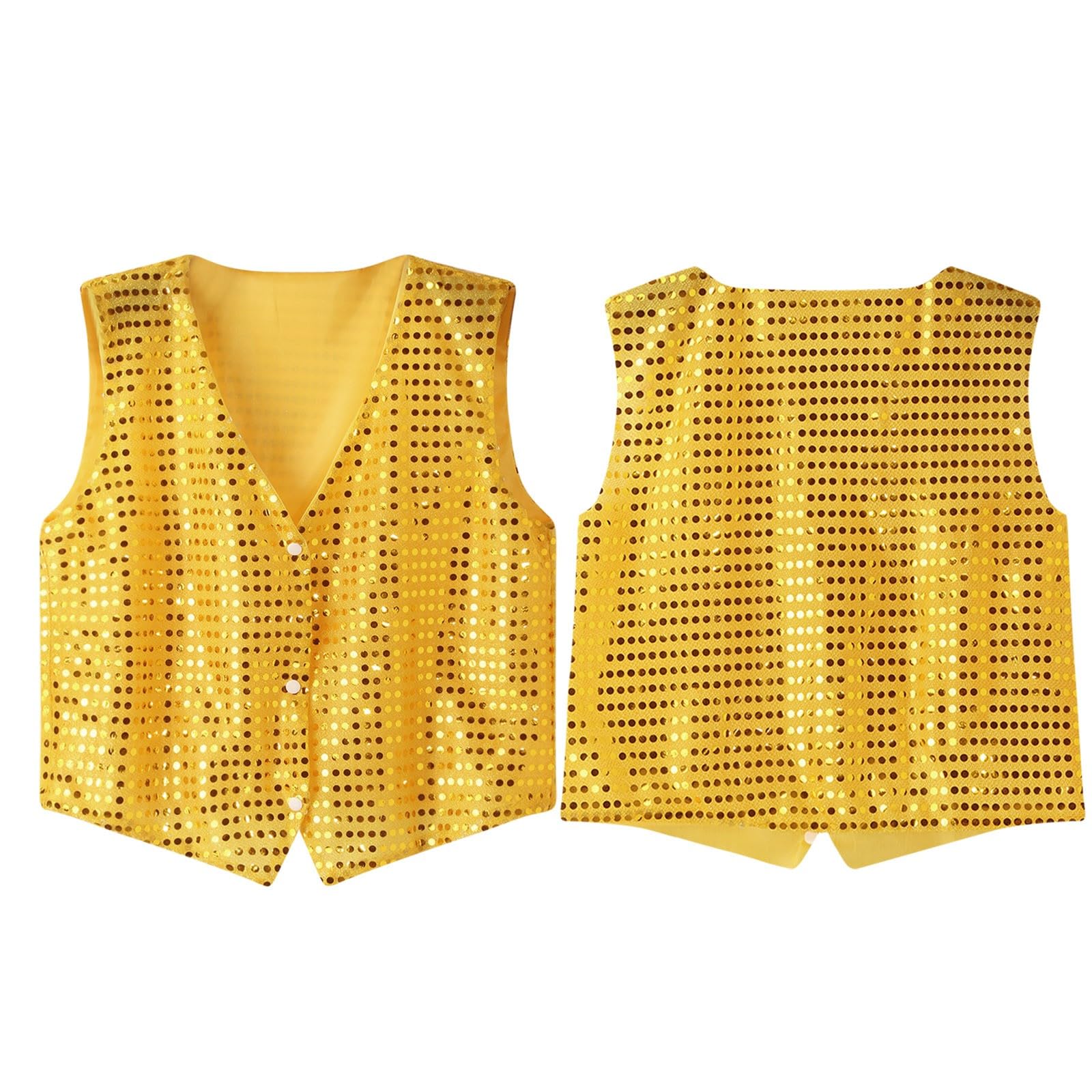 Gilet Paillette Homme sans Manche Gilet Homme Costume Annee 80 Gilets Hommes Paillettes Noeud Papillon Gilets Medieval Brillant Veste Disco Paillette
