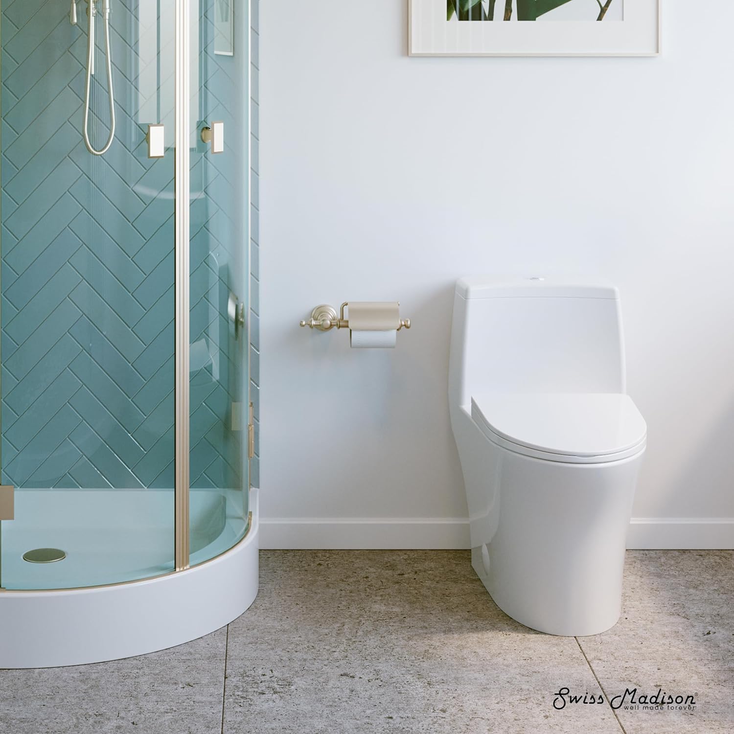 Swiss Madison SM-1T128 Bastille One Piece Elongated Dual Flush Toilet