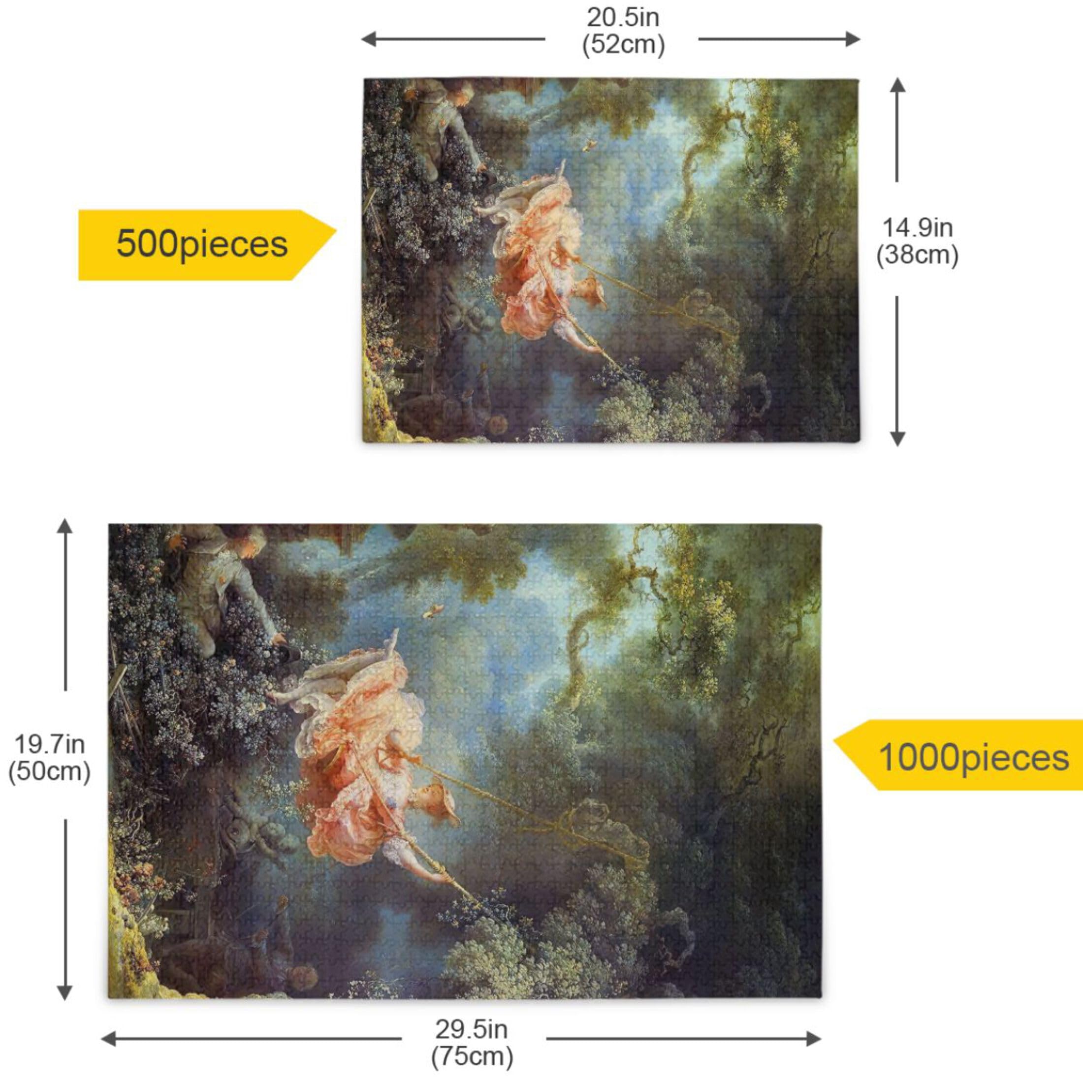 Amazon.com: Jean Honoré Fragonard Swing Painting Jigsaw Puzzle 500