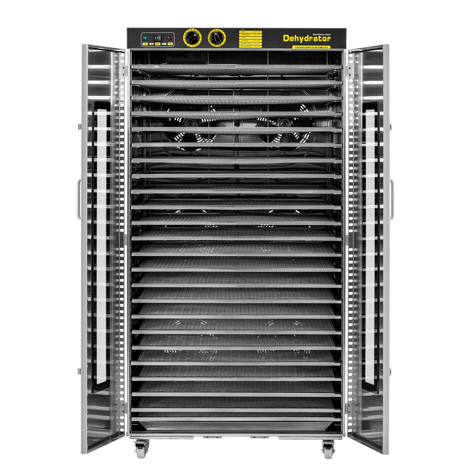 Royal Catering Essiccatore automatico 5850 W 24 piani timer fino a 15 h in acciaio inox disidratatore essiccatore frutta