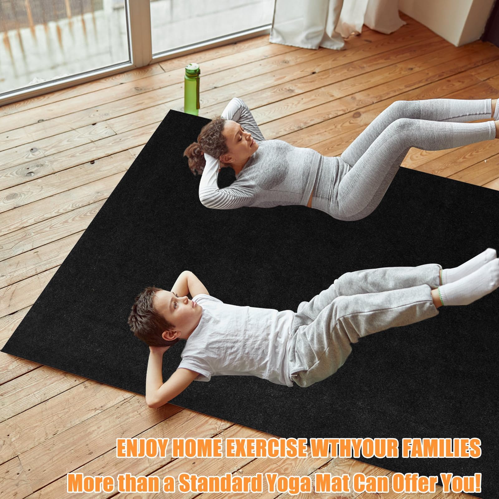 EYEPOWER 200x116 Tappetino Palestra Grande - Spesso 6mm - Tappetino Yoga Antiscivolo - Tappetino Fitness Palestra - Tappetino Salto Corda Tappeto Ginnastica Grande Tappetino Esercizi a Terra Gym Mat
