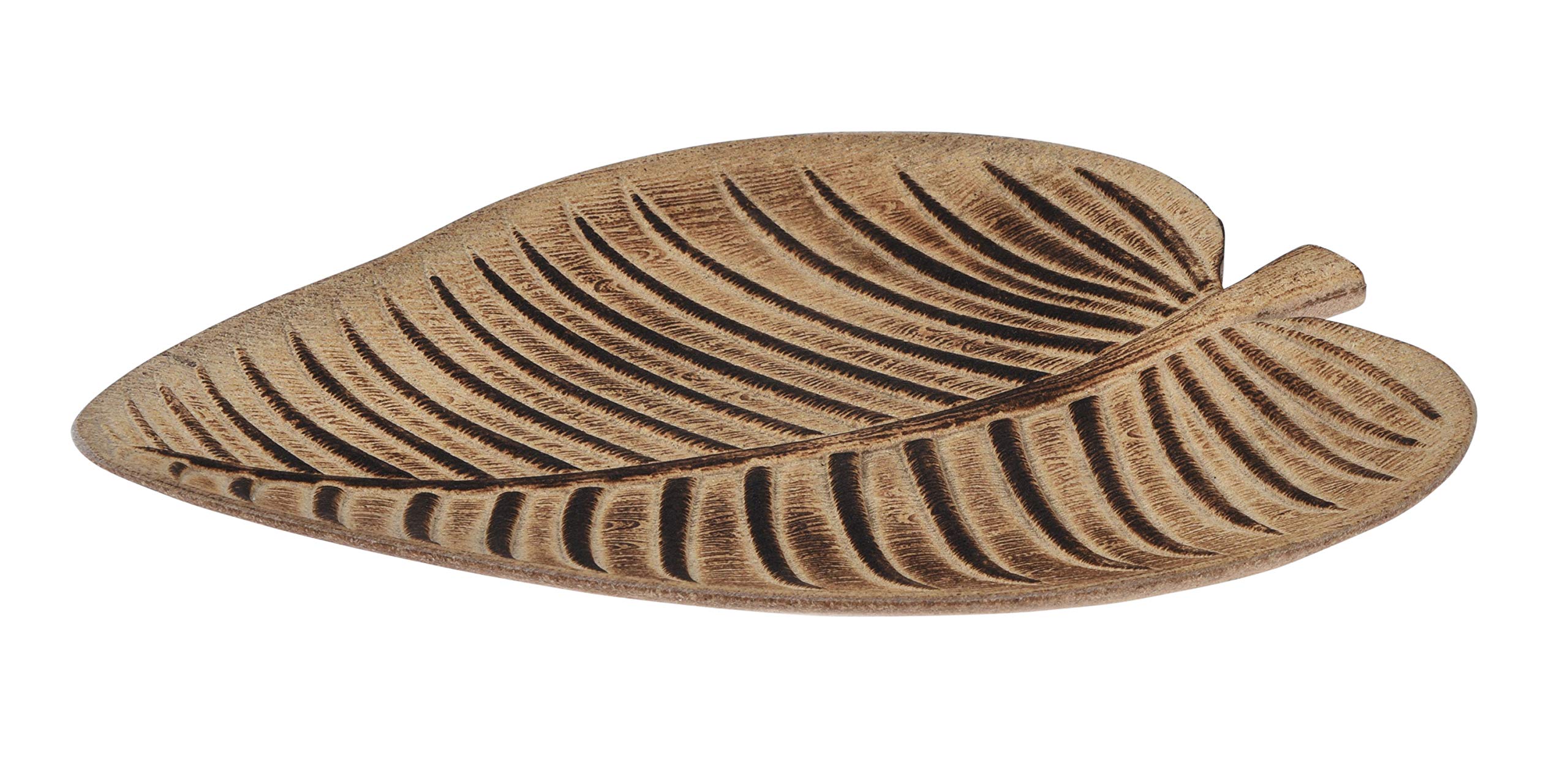 Coupelle En Bois Your Castle - Assiette Décorative En Forme De Feuille 32x27cm - Rangement Ou Déco Naturelle