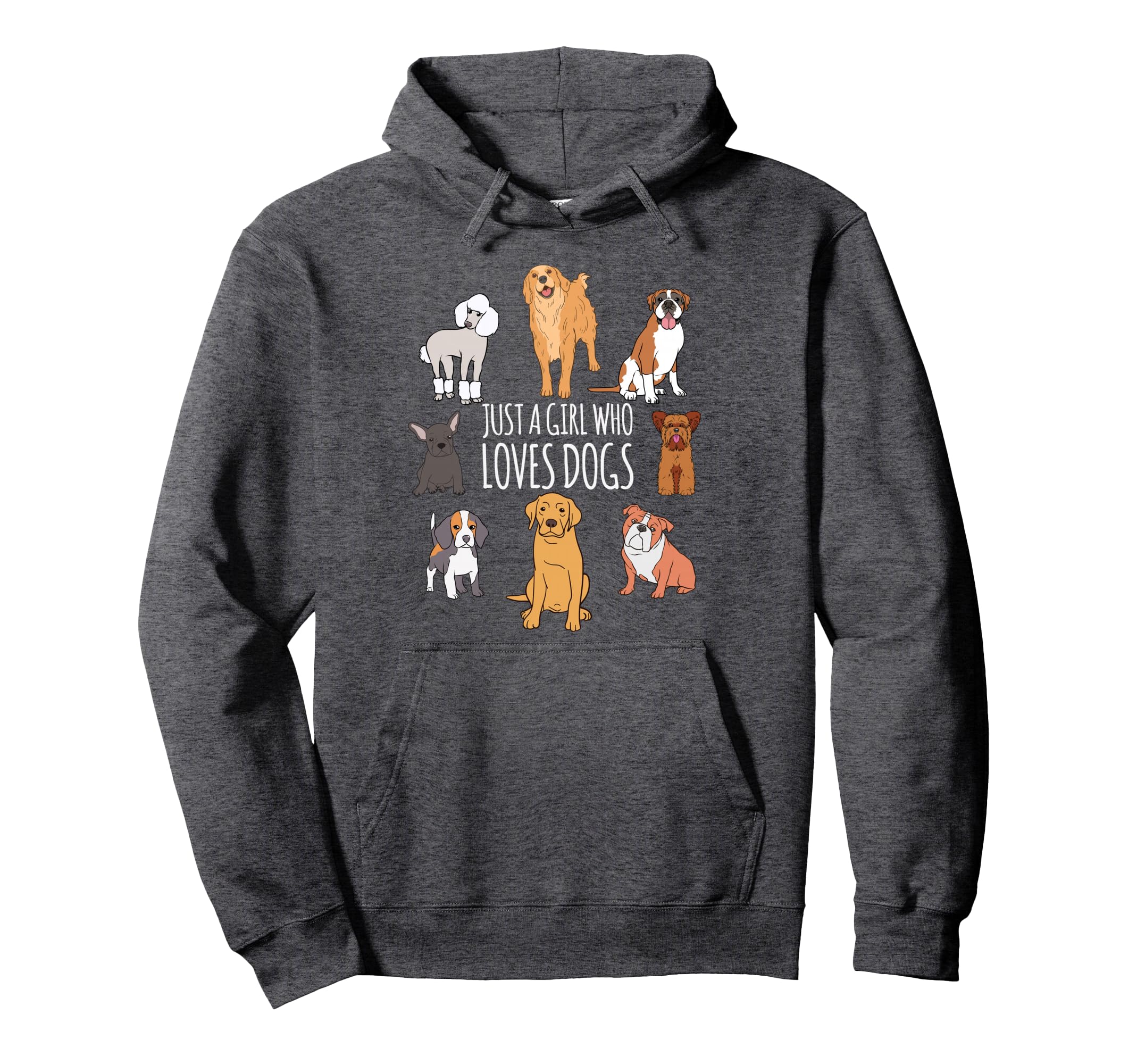 Fun Dog Puppy Lover Themed | Cute Just A Girl Who Loves Dogs Pullover Hoodie