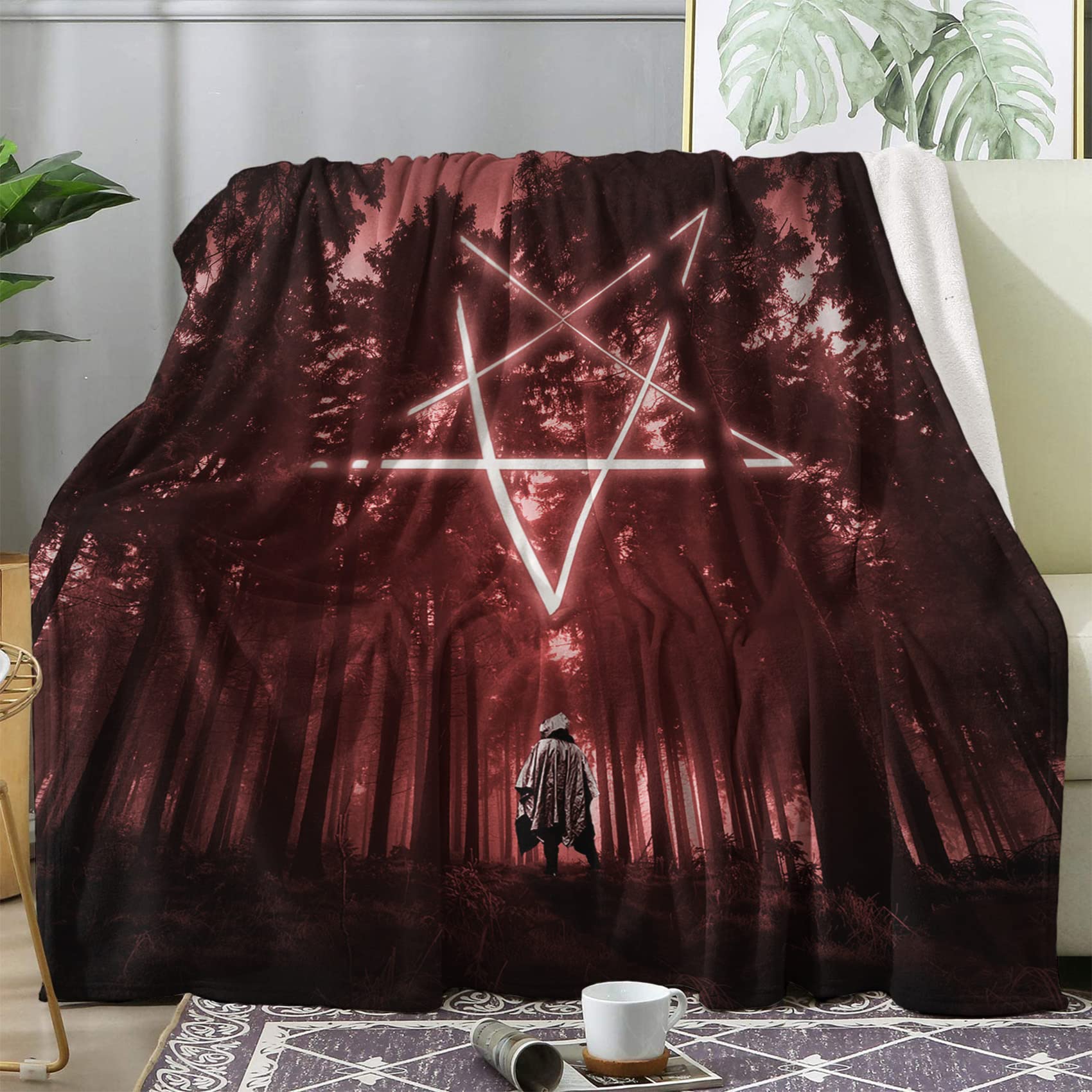 Couverture 2 personnes pentacle contre le froid nocturne en 220x240
