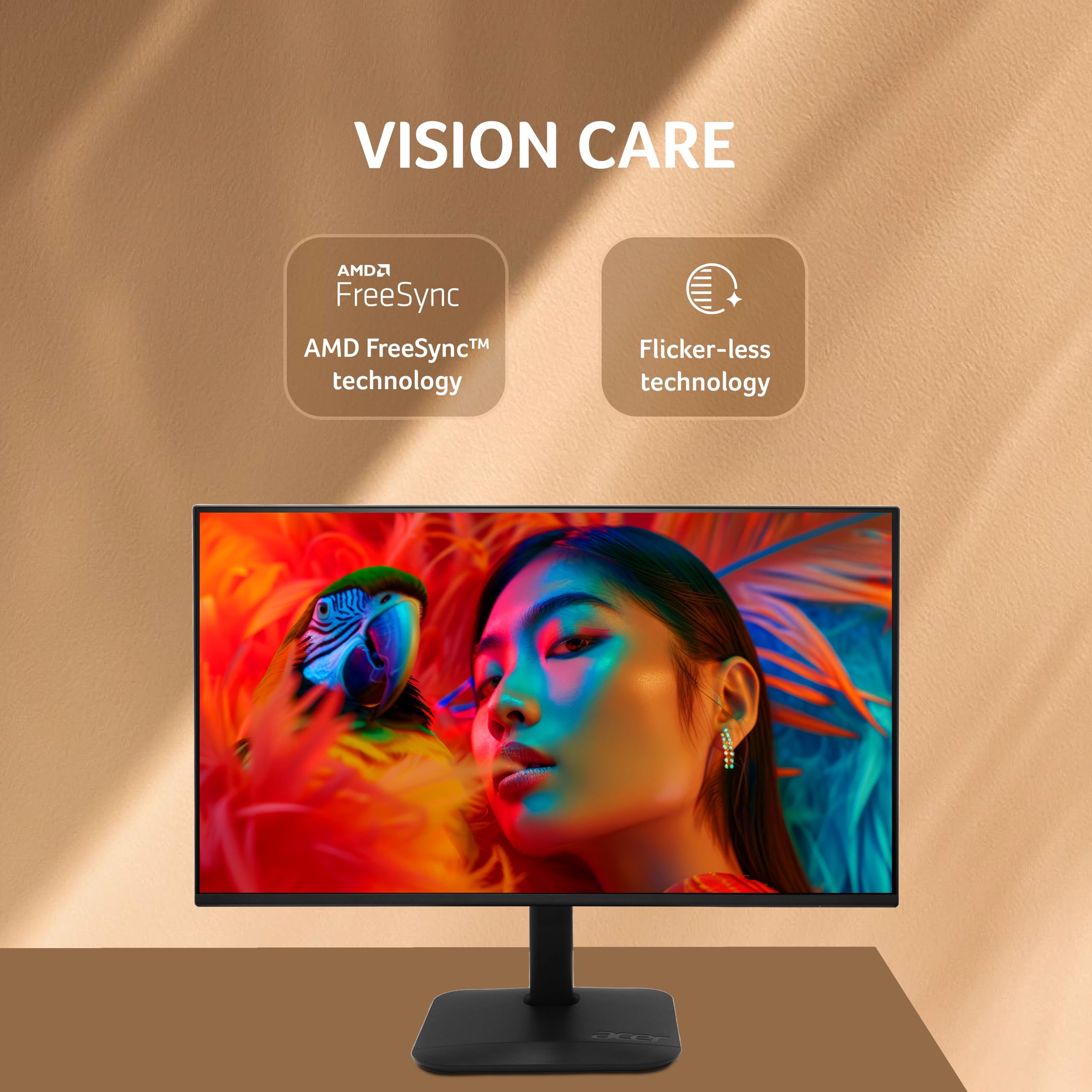 Acer KA270 P6 27 Inch IPS Full HD Backlit LED Monitor I 144Hz Refresh Rate, 1MS VRB, AMD FreeSync I 99% sRGB I 1 x VGA 1 x HDMI with Inbox HDMI Cable I Zero Frame Design I Eye Care I Stereo Speakers — Amazon image 10