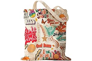 Aesthetic Canvas Tote Bag with Vibrant Patterns for Expression