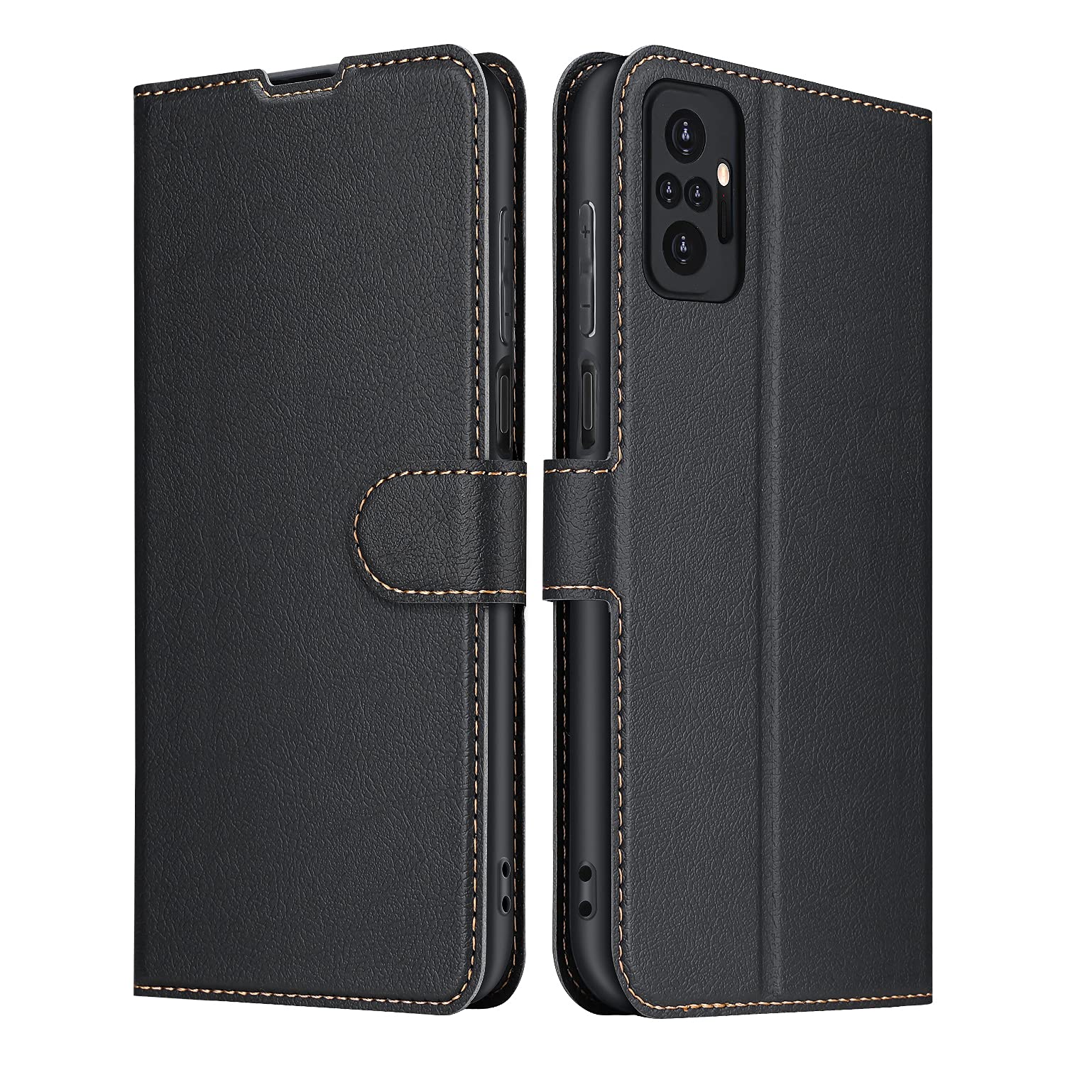 ELESNOW Cover per Xiaomi Redmi Note 9, Flip Wallet Case Custodia in Pelle PU Premium, Slot per Schede, con Magnetica a Scatto per Xiaomi Redmi Note 9 (Blu