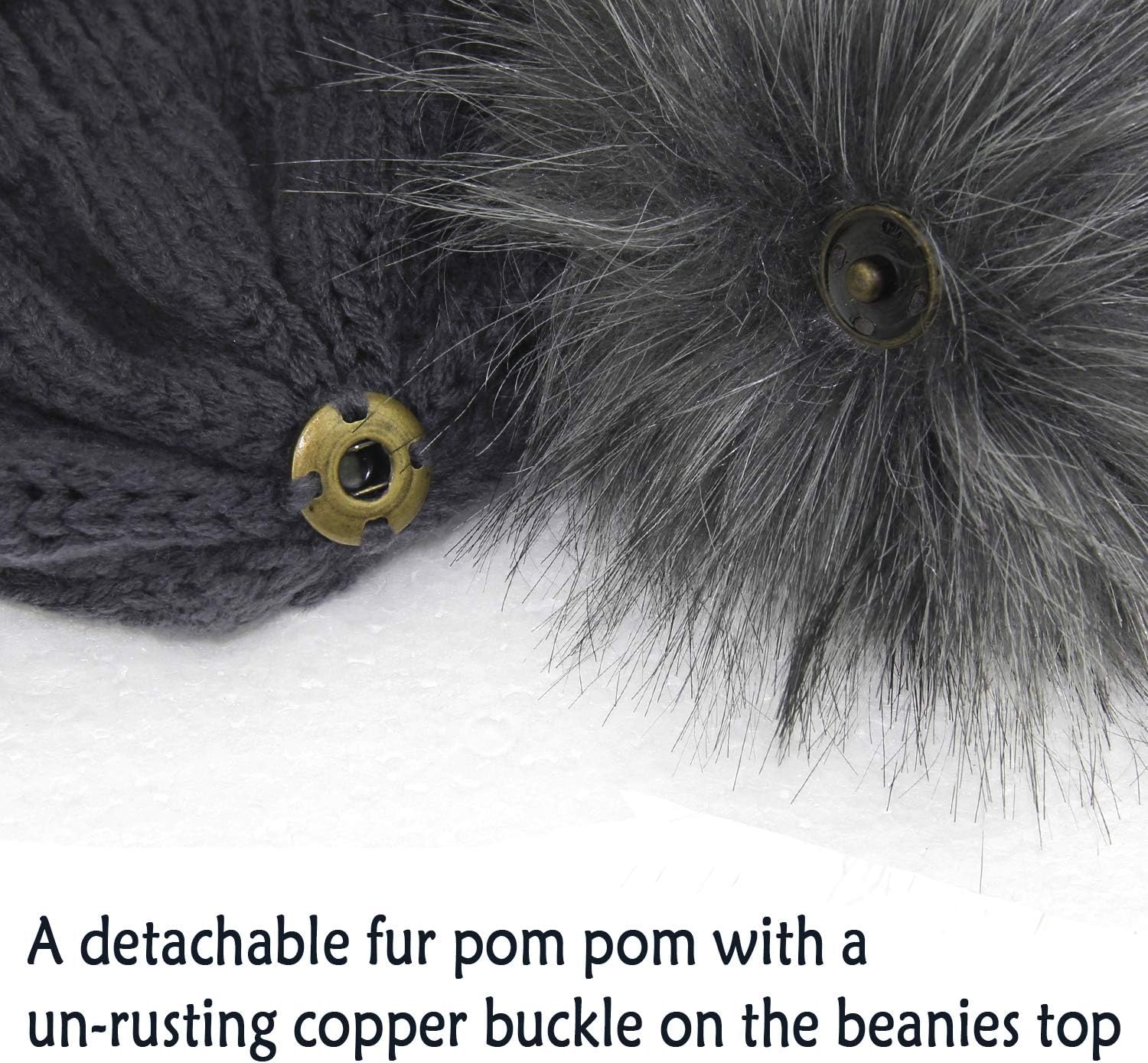 Double Couple Winter Scarf and Hat Set for Women Thick Cable Knitted Circle Loop Infinity Scarfs and Warm Beanie Hat - Image 4