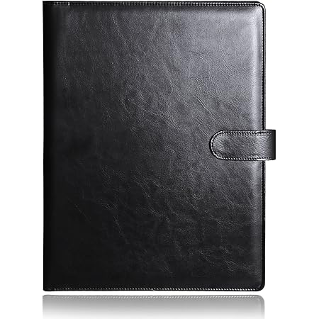 Cartella Porta Documenti QWORK A4 - Portablocco Con Copertina, Scomparti Per A4, A5 E Biglietti Da Visita, Nero - Foto 9