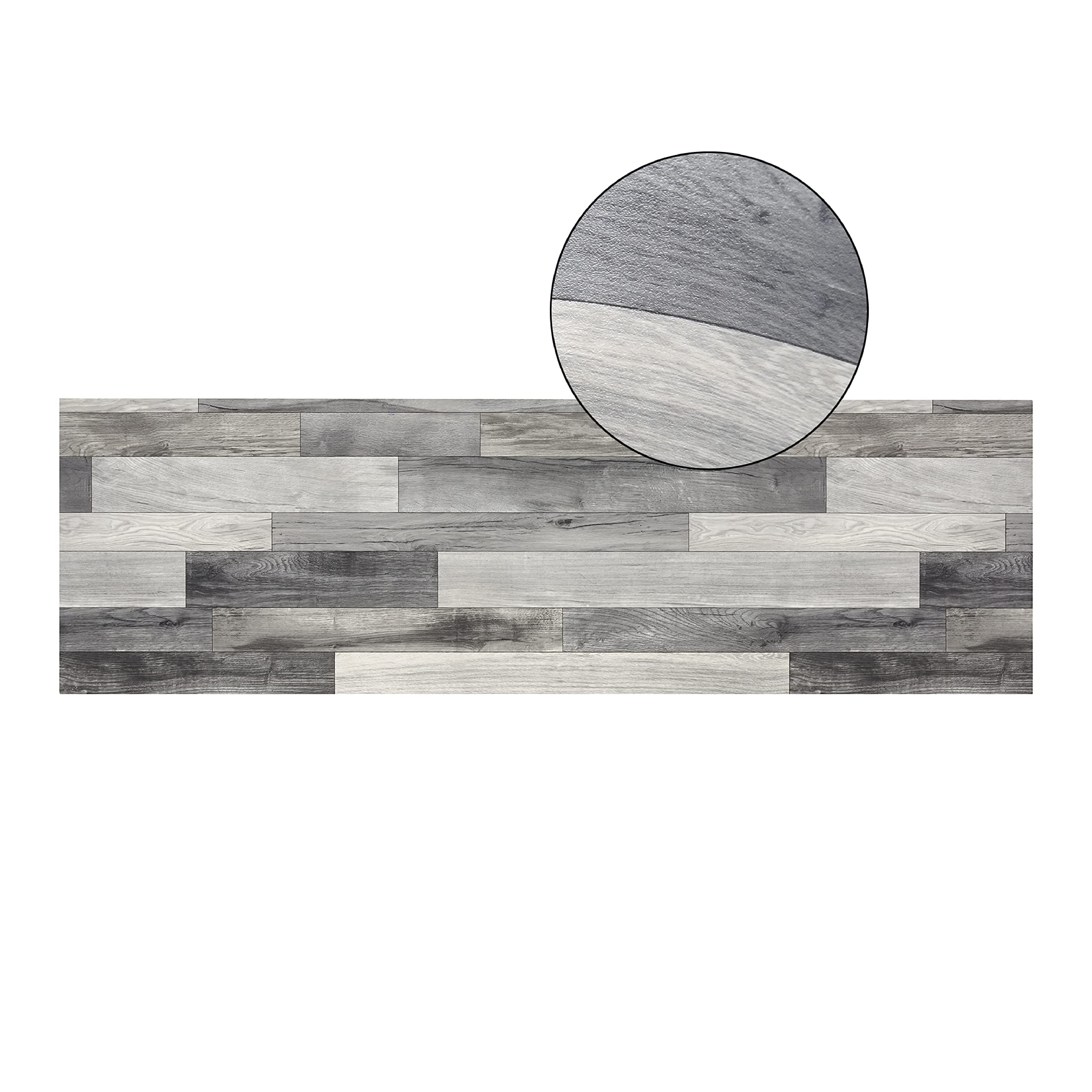 ECOMMERC3 Holm Tapis Long en Vinyle Qui simule Le parquet, antidérapant, Facile d'entretien, idéal pour couloirs, Cuisine ou Environnement extérieur, 60 x 200 cm