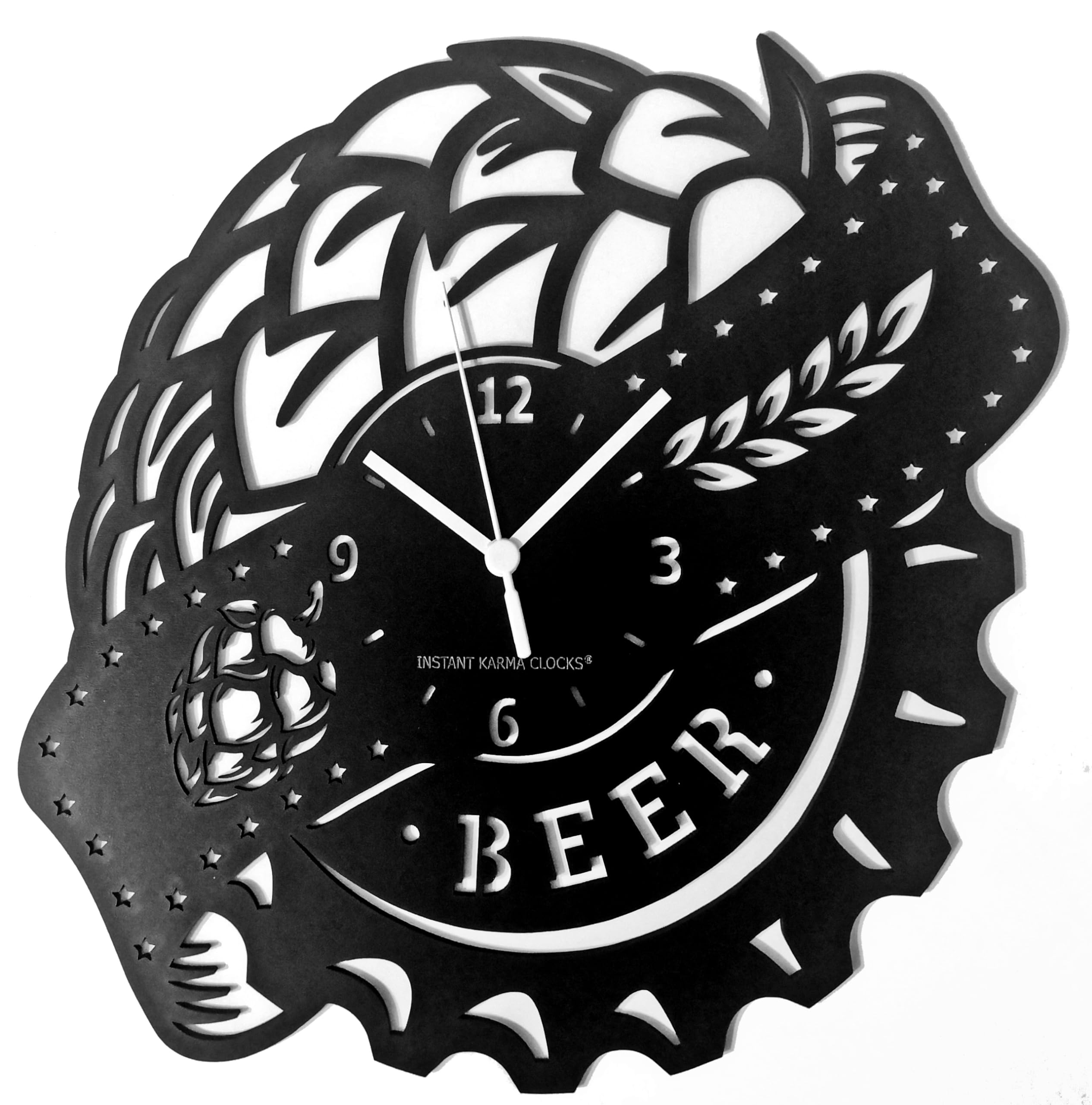 Horloge murale bière et cocktail pour décoration de bar