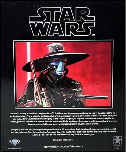 Miniatura 8 de Diamond Select Toys Star Wars: The Clone Wars: Cad Bane Busto escala 1:6, multicolor, 6 pulgadas, APR222241