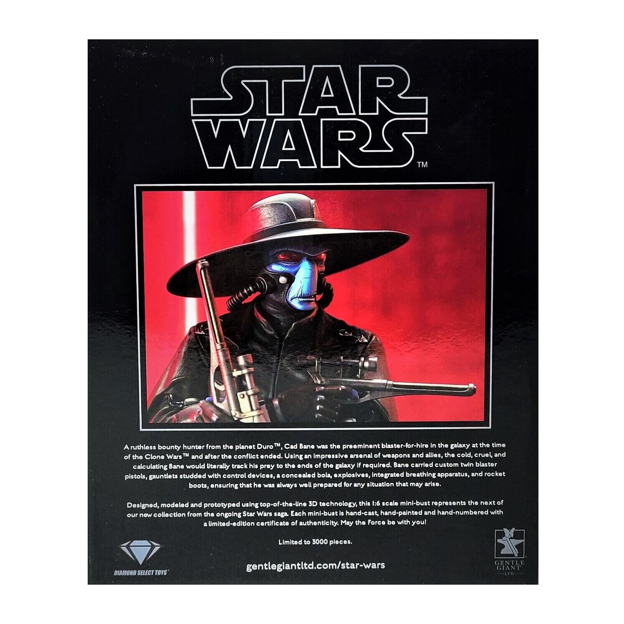Diamond Select - Star Wars Clone Wars Cad Bane 1/6 Scale Bust