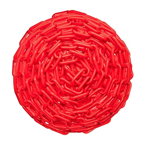 Miniatura 13 de US Weight Cadena de plástico verde de seguridad de 2 x 25 pies con tecnología SunShield resistente a los rayos UV, eslabones de cadena de plástico