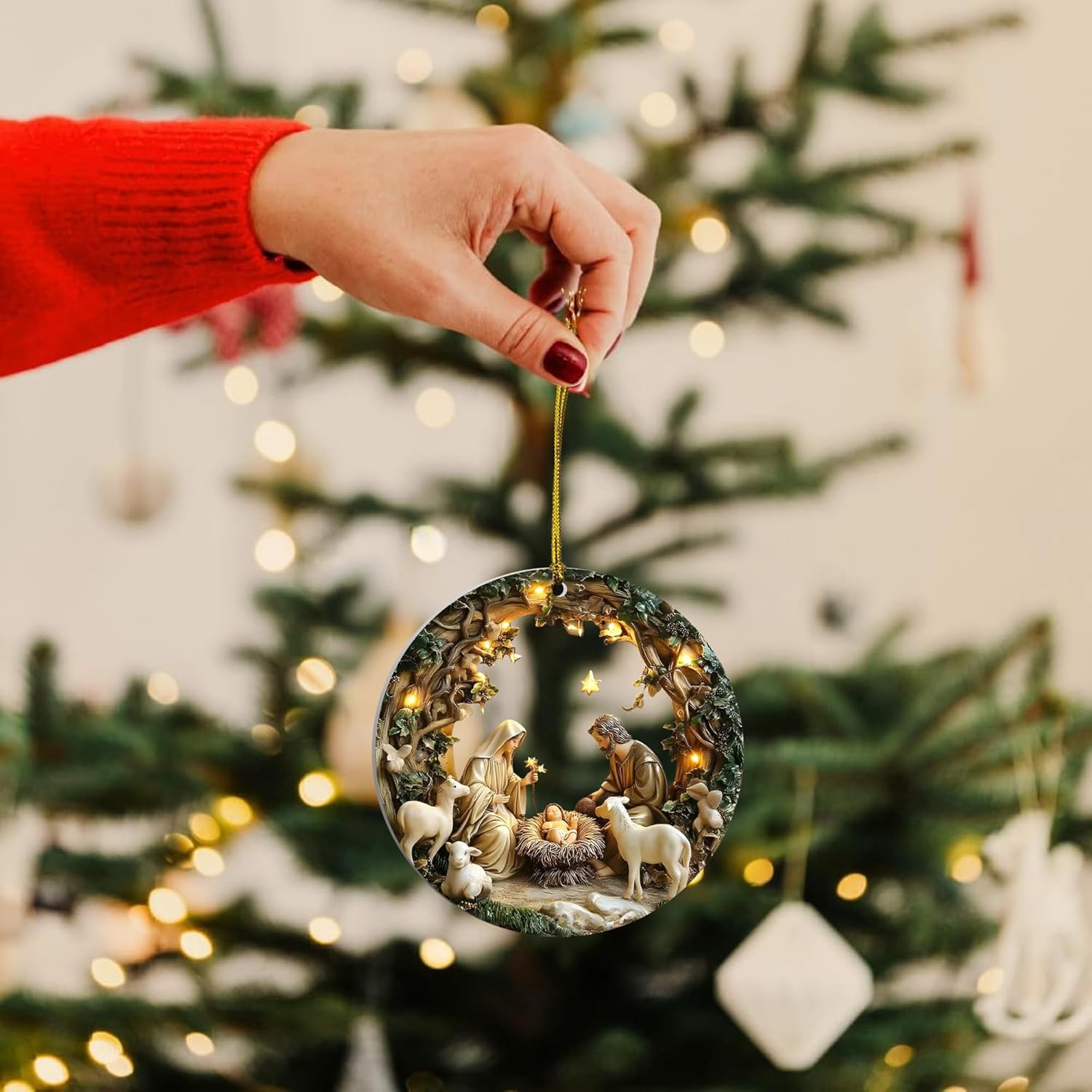 Christmas Nativity Star Ornament – Holy Family Manger Scene with Bethlehem Star – Christian Christmas Ornament for Tree, Birth of Jesus Décor, Religious Gift for Christian & Catholic Families - Image 6