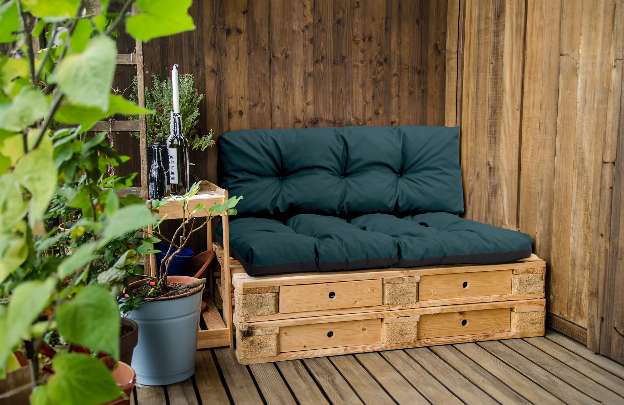 Cuscini per pallet esterno 120x80 cm Verde