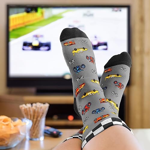 Miniatura 4 de VICRAZY F1 Racing Car, calcetines deportivos para hombres y mujeres, regalos de Fórmula 1, calcetines de carreras, rellenos de calcetines