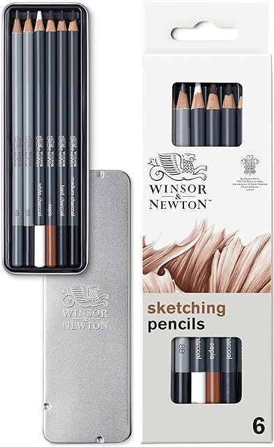 Winsor & Newton Lápis artísticos Studio Collection, conjunto de 6, Multicolorido, 0490011