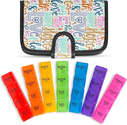 Vive - Organizador semanal de pastillas 4 veces al día, 7 días para mañana, mediodía, noche, noche, dispensador extra grande de medicamentos,