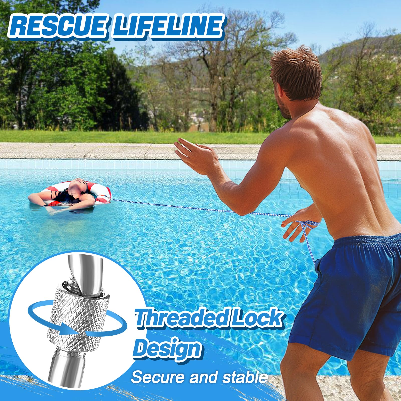 Snapklik.com : Water Floating Lifesaving Rope - Professional Throwing ...