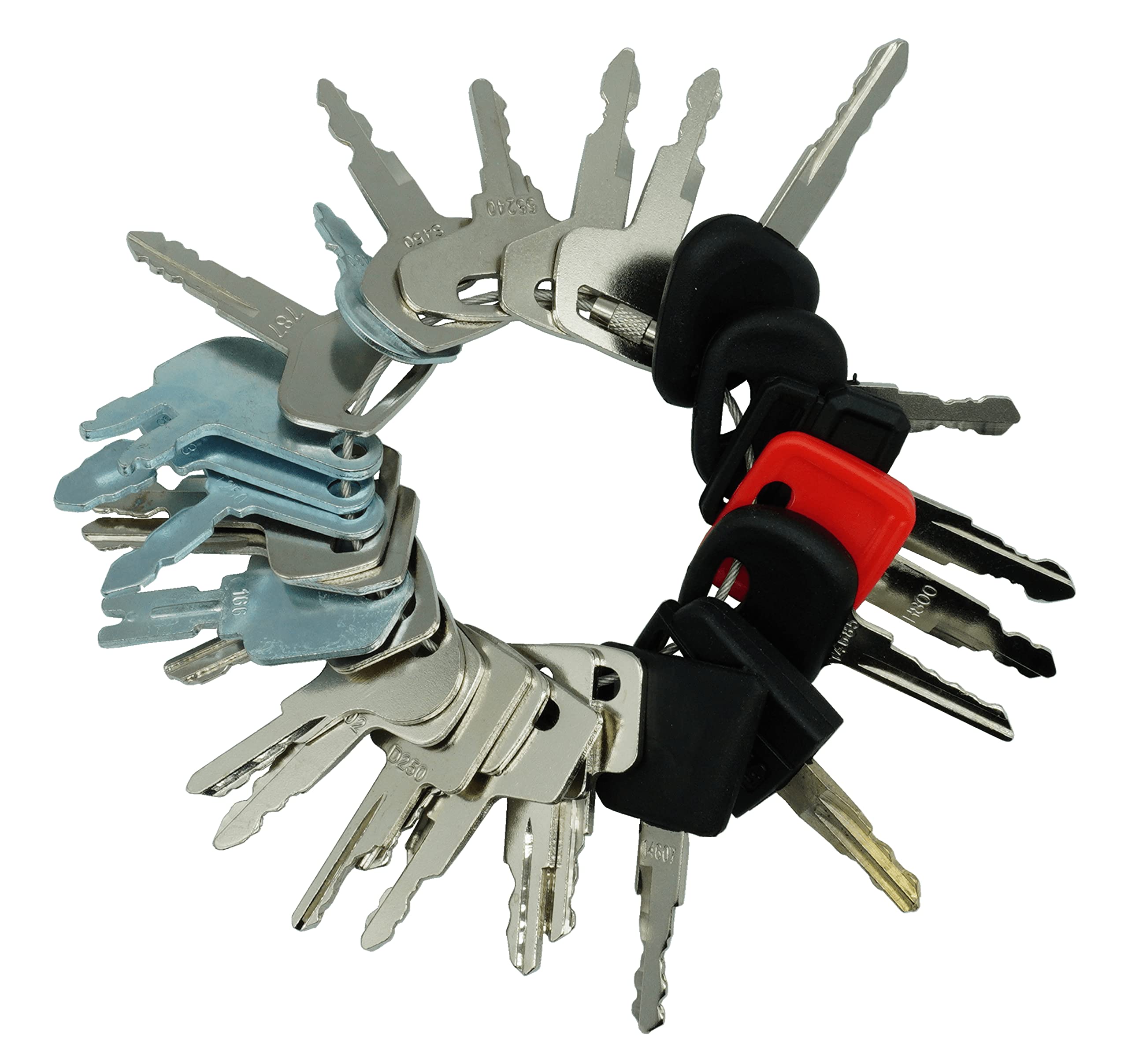 27 Heavy Equipment Construction Ignition Key Blank Replacement Set (1 Set)