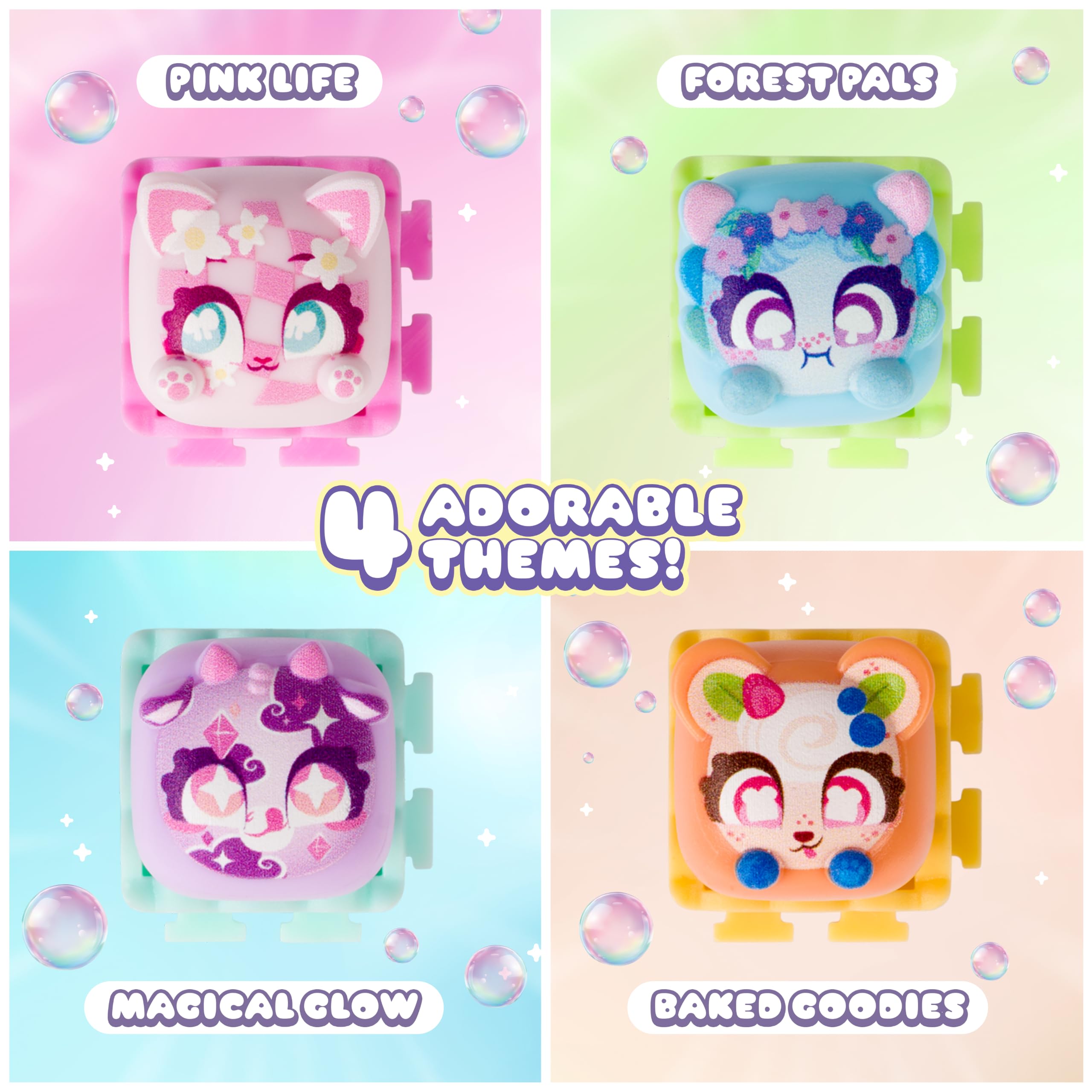 Clickeez Mega Pack de teclado serie 3 | Incluye una funda de coleccionista de teclado y 12 Clickeez con temática de burbujas (incluyendo 3 iluminados) | Coleccionables con clic | A partir de 6 años