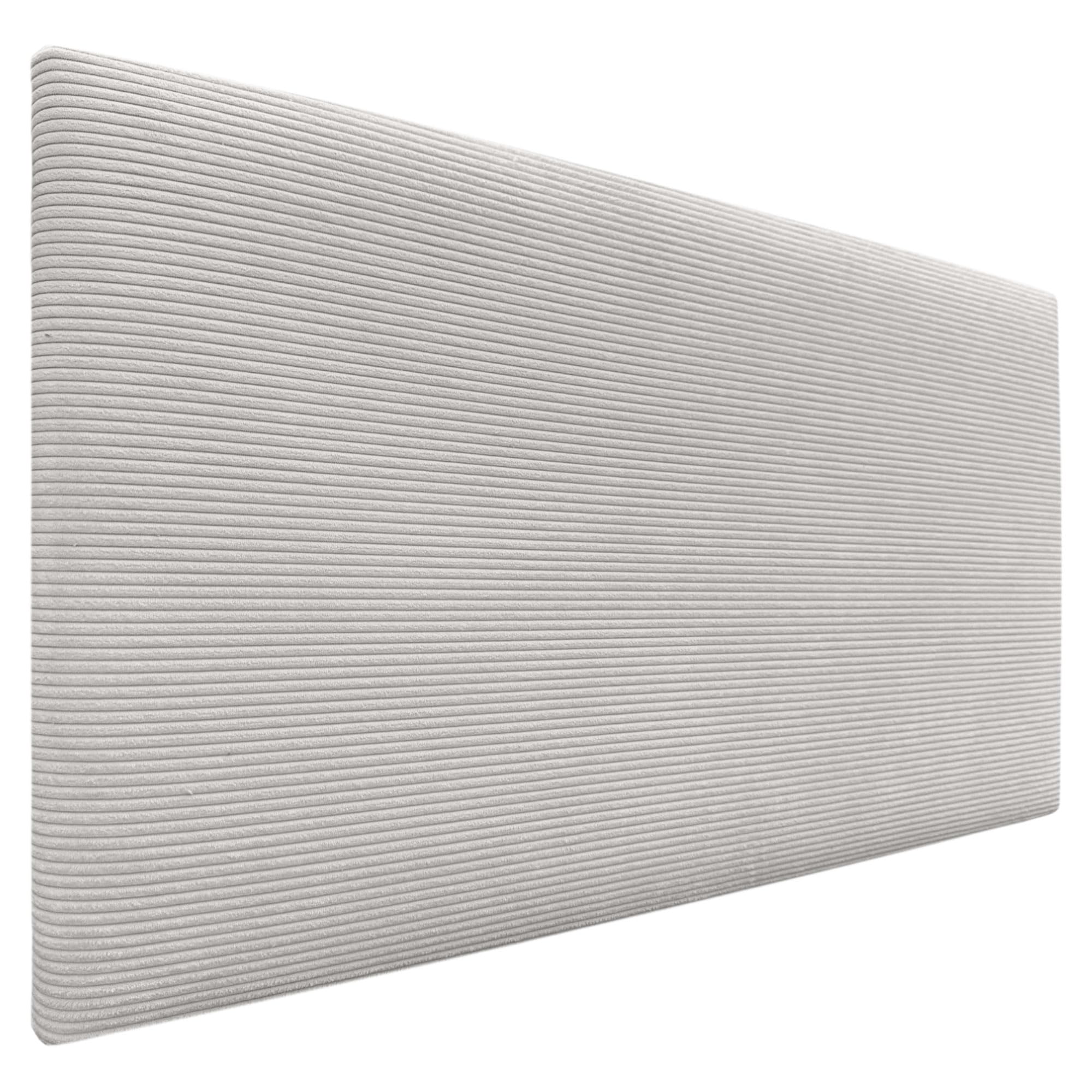 DHOME Cabecero de Pana Liso Alta Gama Moderno Cabezal Tapizado Cama Lujo Dormitorio Acolchado (Blanco Hueso, 95 cm)