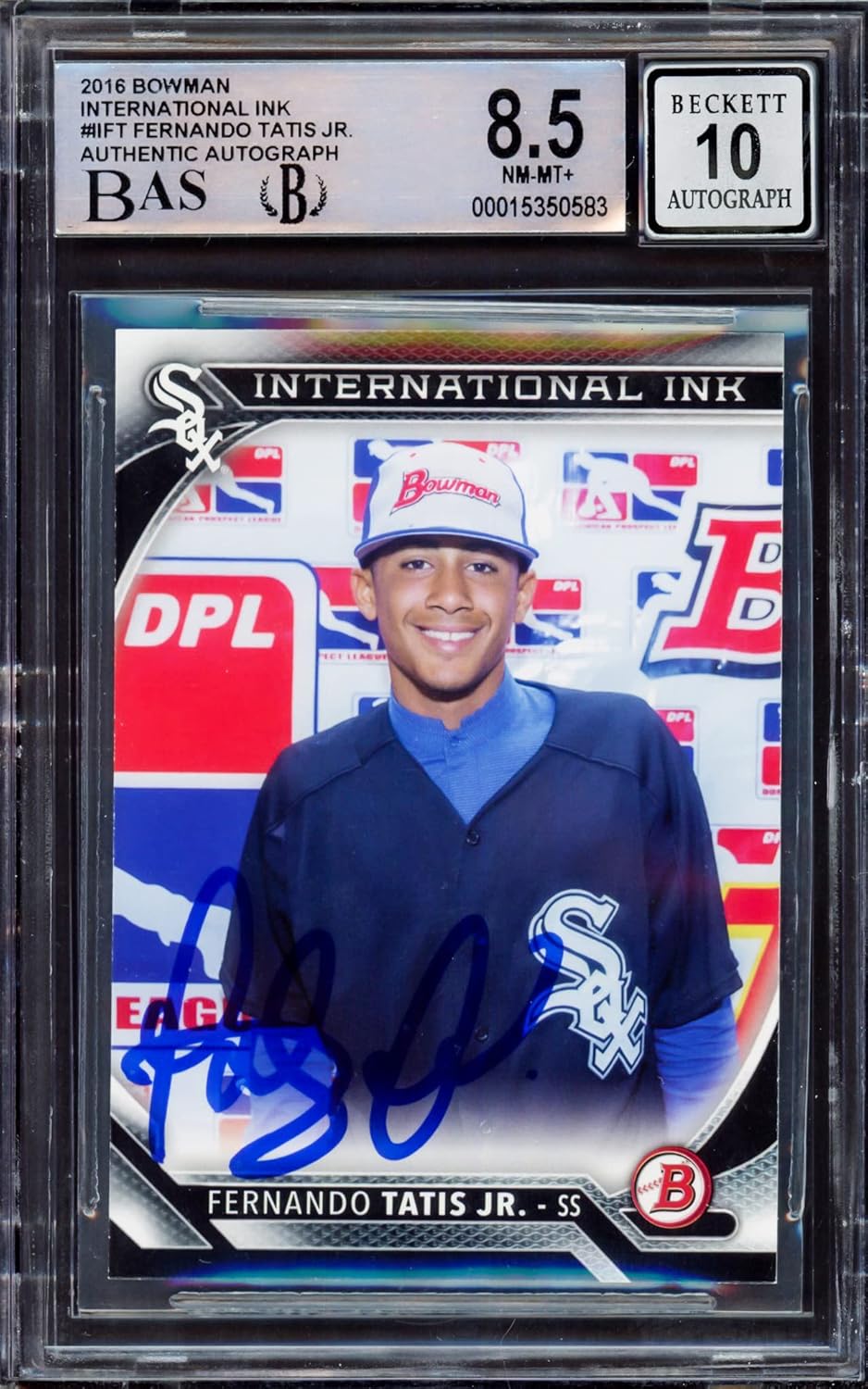 Fernando Tatis Jr. Autographed 2016 Bowman International Ink Rookie Card #II-FT San Diego BGS 8.5 Auto Grade Gem Mint 10 Beckett BAS #15350583