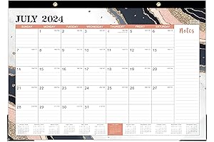 Pink Desk Calendar 2024-2025