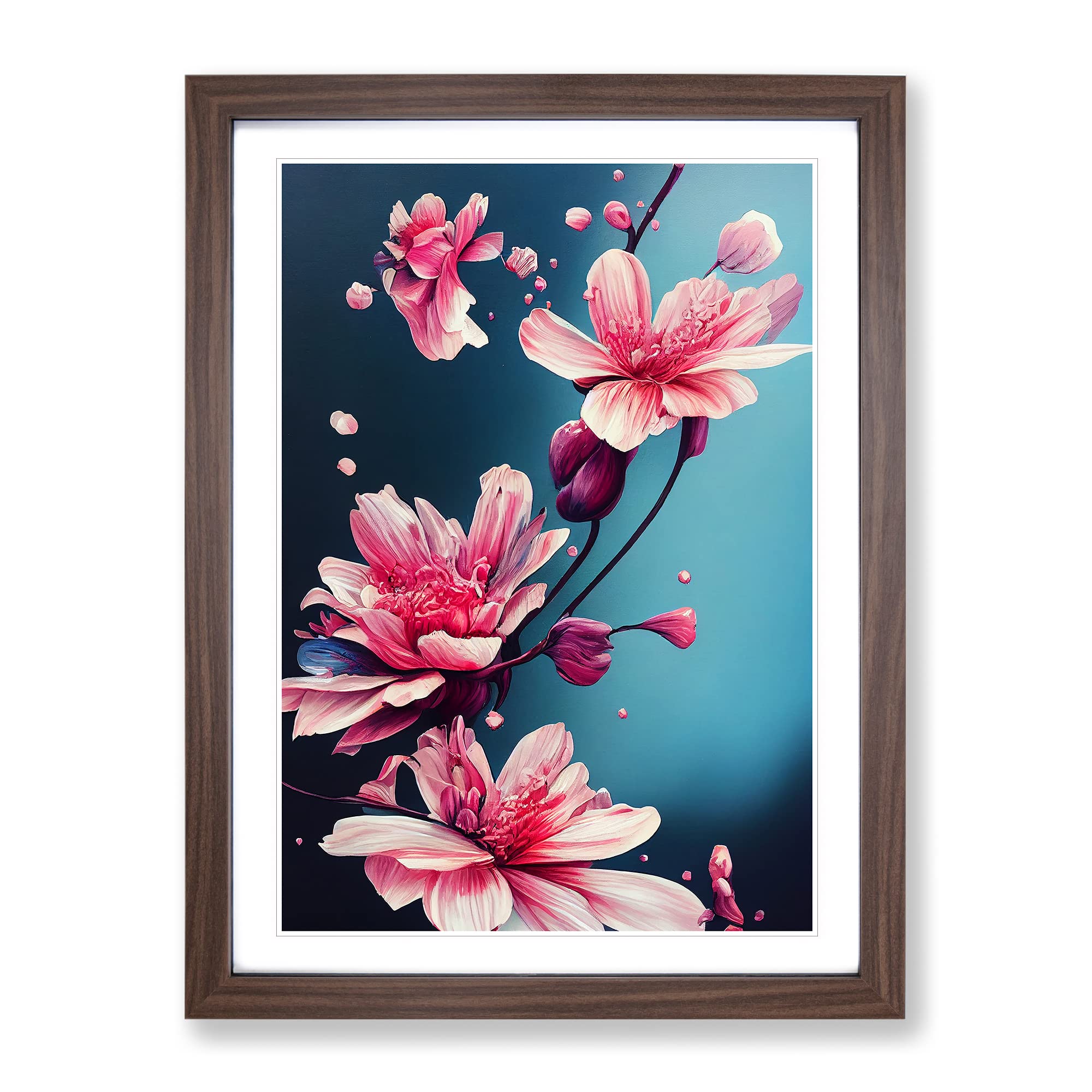 The Miraculous Flowers Framed Print, Walnut, A3 (34 x 46 cm)