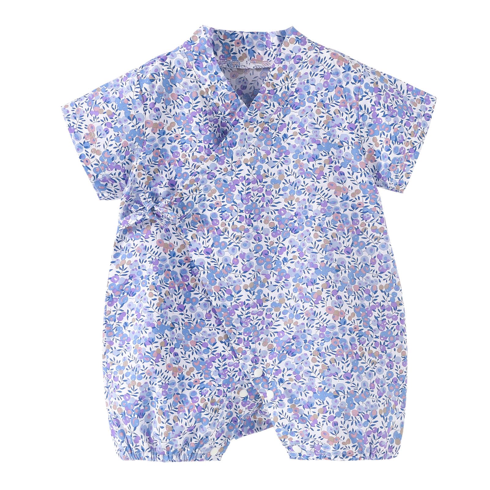 Baby Kimono Romper Japanese Sakura Cotton Infant Comfy Pajamas 3-24 Months