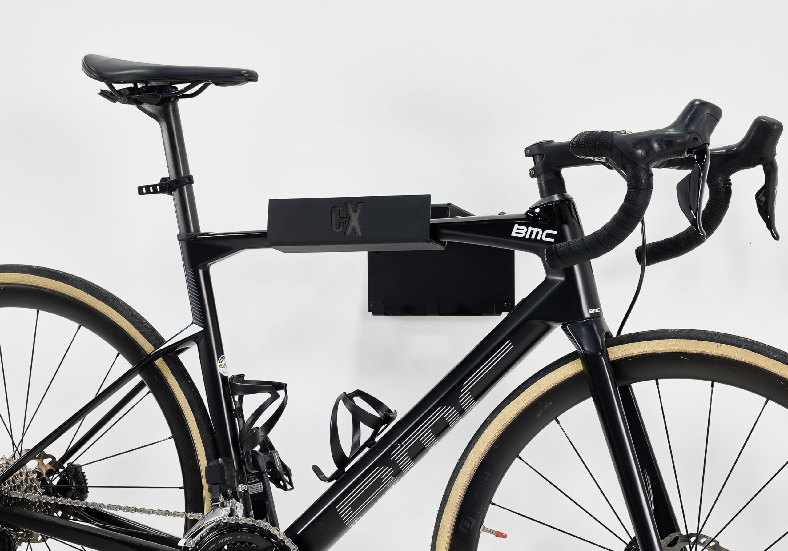 Bike Wall Mount Rack with Gear Hooks – Horizontal Bike Rack shelf- Bicycle Storage Hanger for Garage or Indoor Use - Bike Storage Wall Mount System