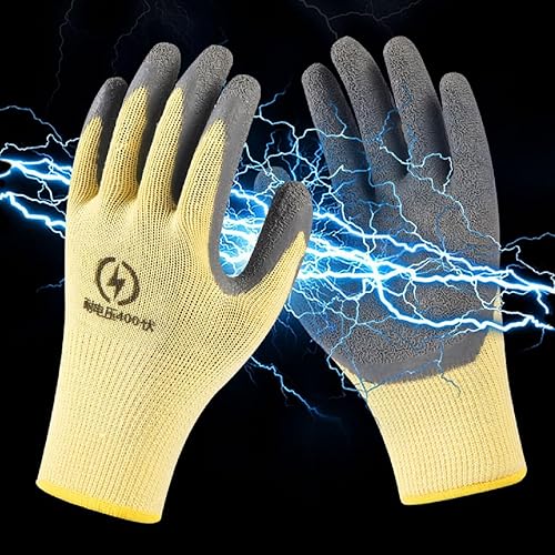Miniatura 6 de Guantes aislados eléctricos, resistencia al voltaje de 400 V, guantes de alto voltaje para electricista, guantes de trabajo con aislamiento