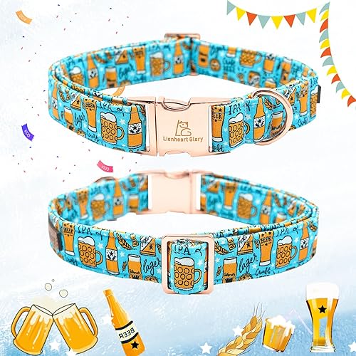 Miniatura 3 de Lionheart glory Collar de perro azul collar de verano para perro, collar de fiesta para perros machos o niñas, collares ajustables suaves y