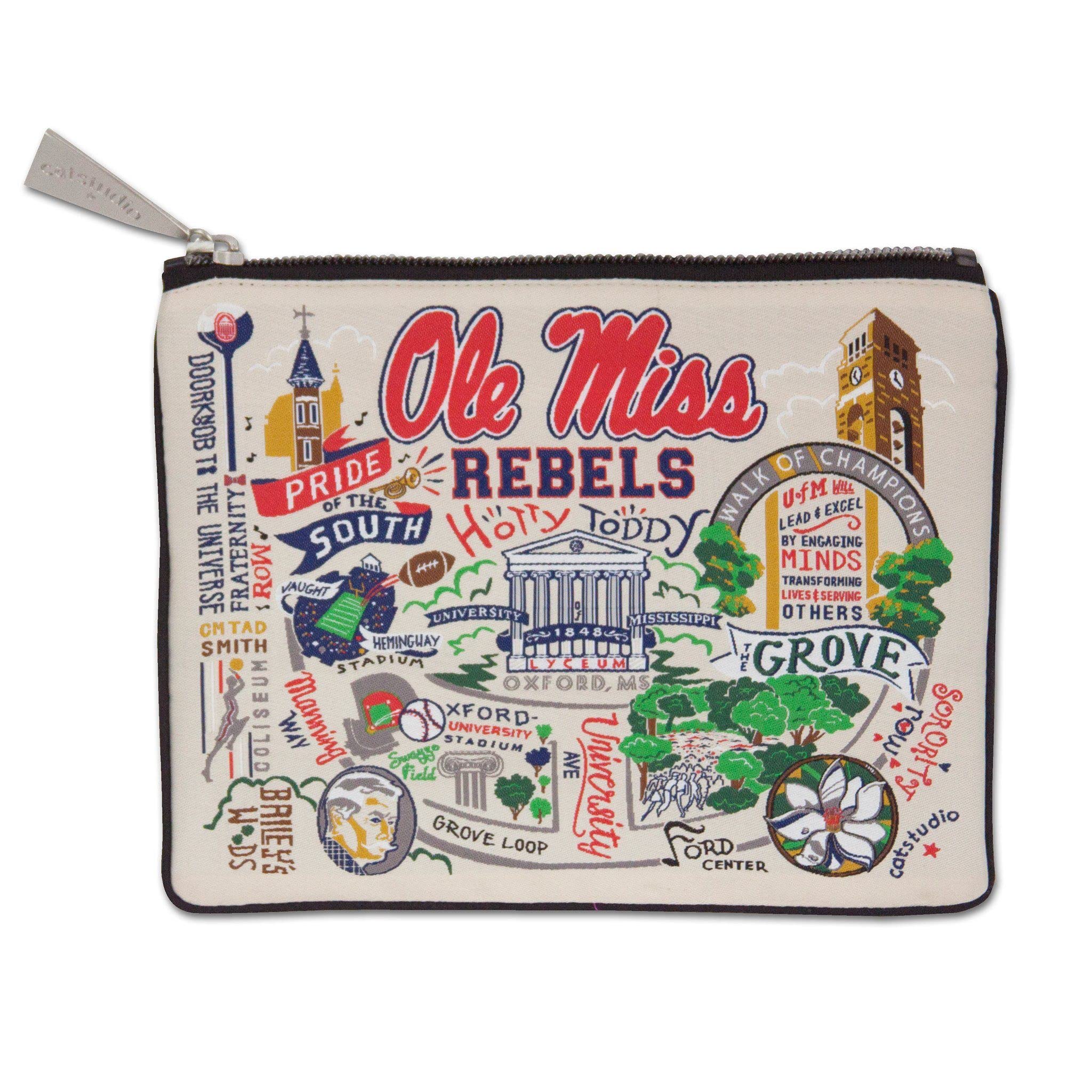 Catstudio Zipper Pouch, University of Mississippi (Ole Miss) Travel Toiletry Bag, 5 x 7, Ideal Makeup Bag, Dog Treat Pouch, or Purse to Organize