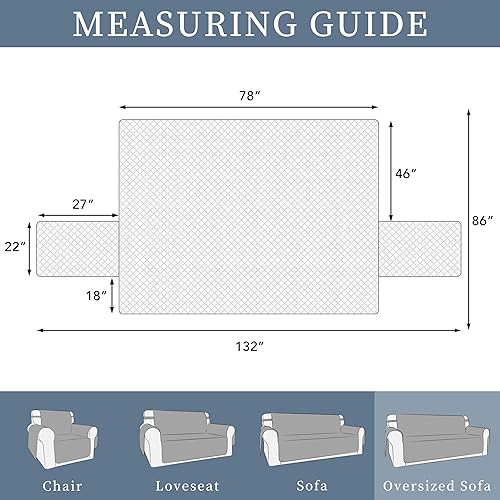 Miniatura 6 de ISSUNTEX Funda de sofá doble protección 100 % impermeable para sala de estar, fundas reversibles para sofá de 3 cojines, protector de muebles para
