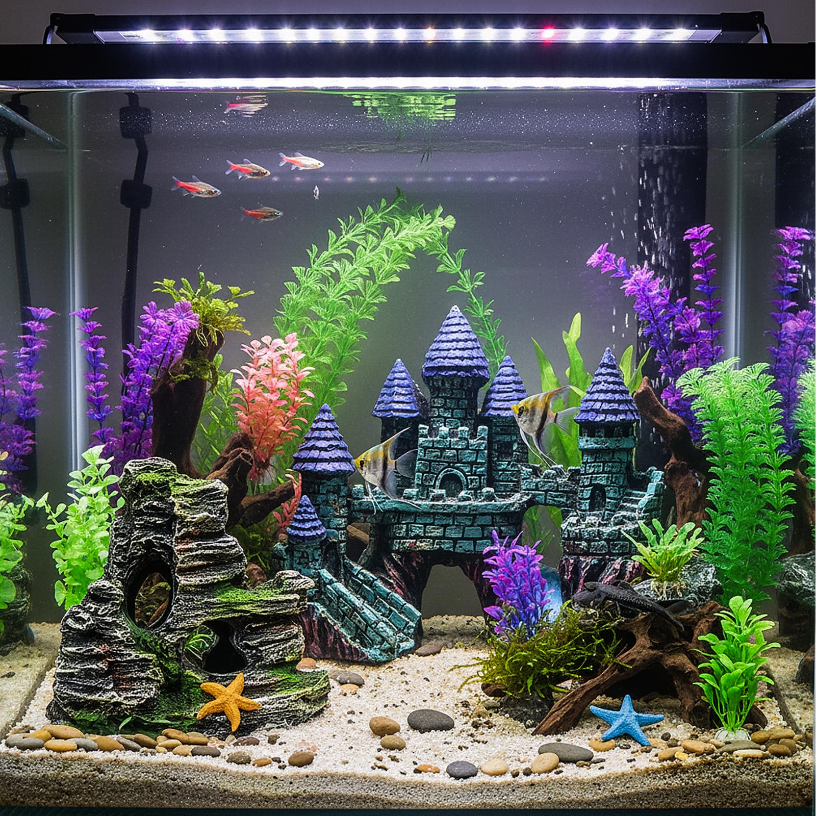 fish tank accessories johannesburg Besimple Aquarium Hide Cave Decoration, Reptile Rock Hideouts Stone Cave Hide House Fish Aquarium for Betta Shrimp Turtle Fish & Aquarium Supplies |