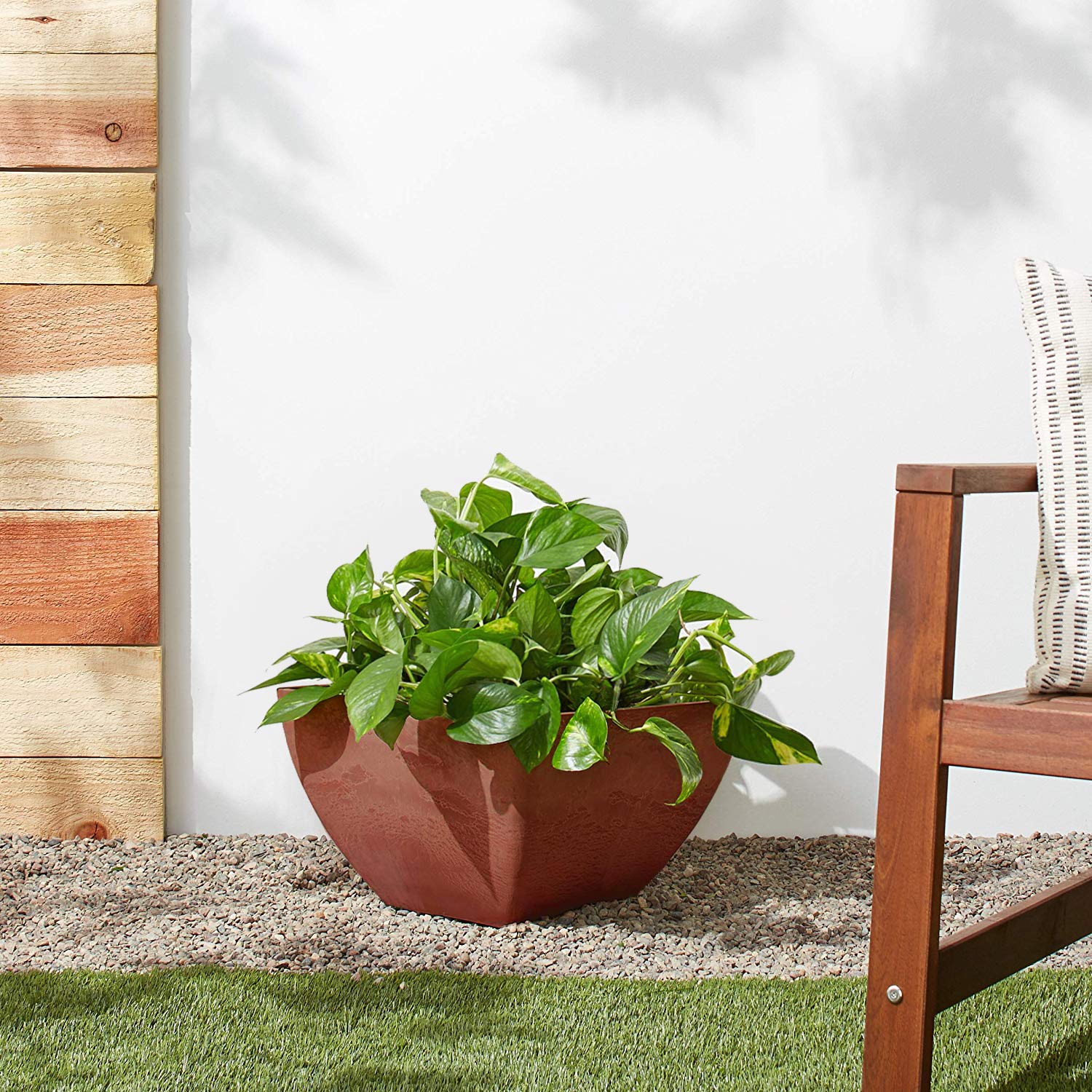 Amazon.com : PSW Pot Collection 12x6 inch Plastic/Stone/Wood