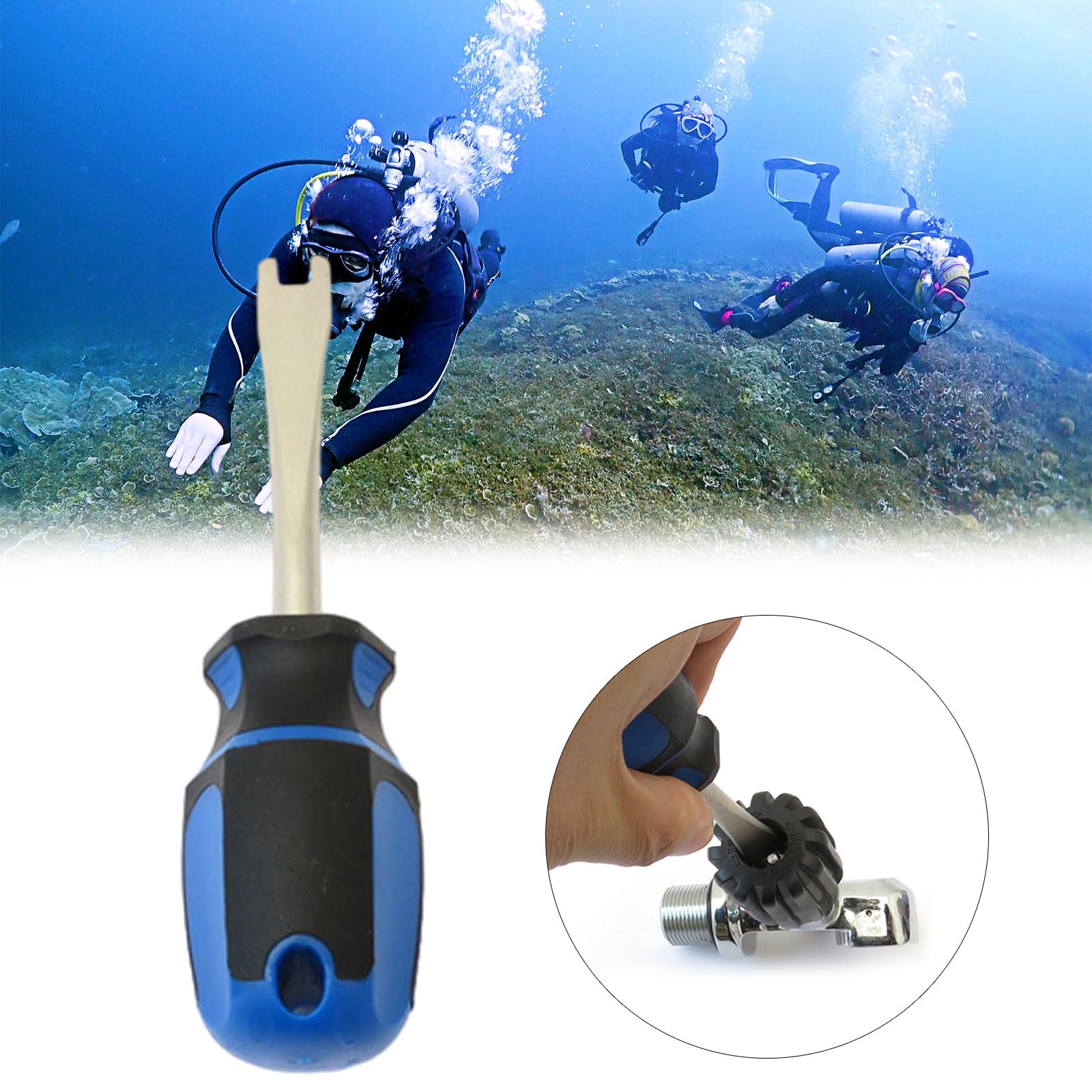 Ouxuefen Portable Scubas Valves Remover Tool Scubas Diving Cylinder Valves Wrench Handwheel Nut Driver Tool Spanners