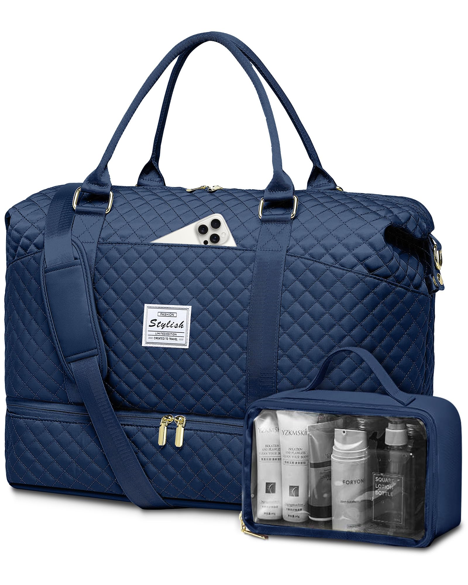 Foto de Bolsa de viaje para mujer, con compartimento para zapatos, azul (3-blue), Grande, Bolsas de viaje (imagen 1)