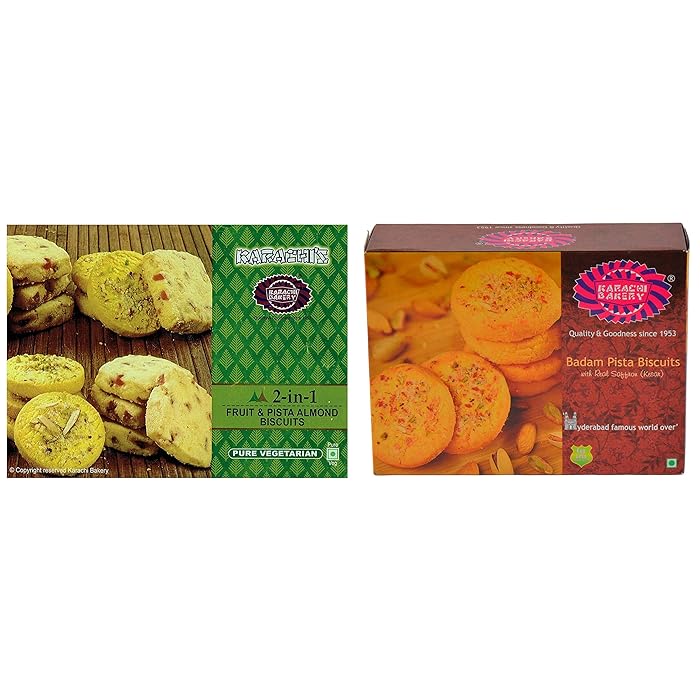 Buy Karachi Bakery Osmania Biscuits, 400g + Karachi Bakery Badam Pista