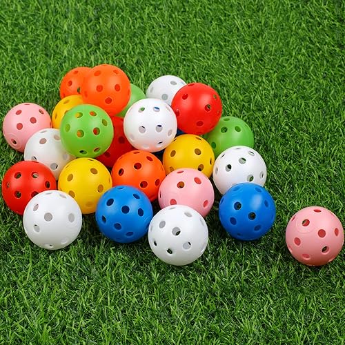 Joyberg Pelotas de golf de práctica, paquete de 24, pelotas de golf de plástico de 1.654 pulgadas, pelotas de golf de práctica para patio trasero,