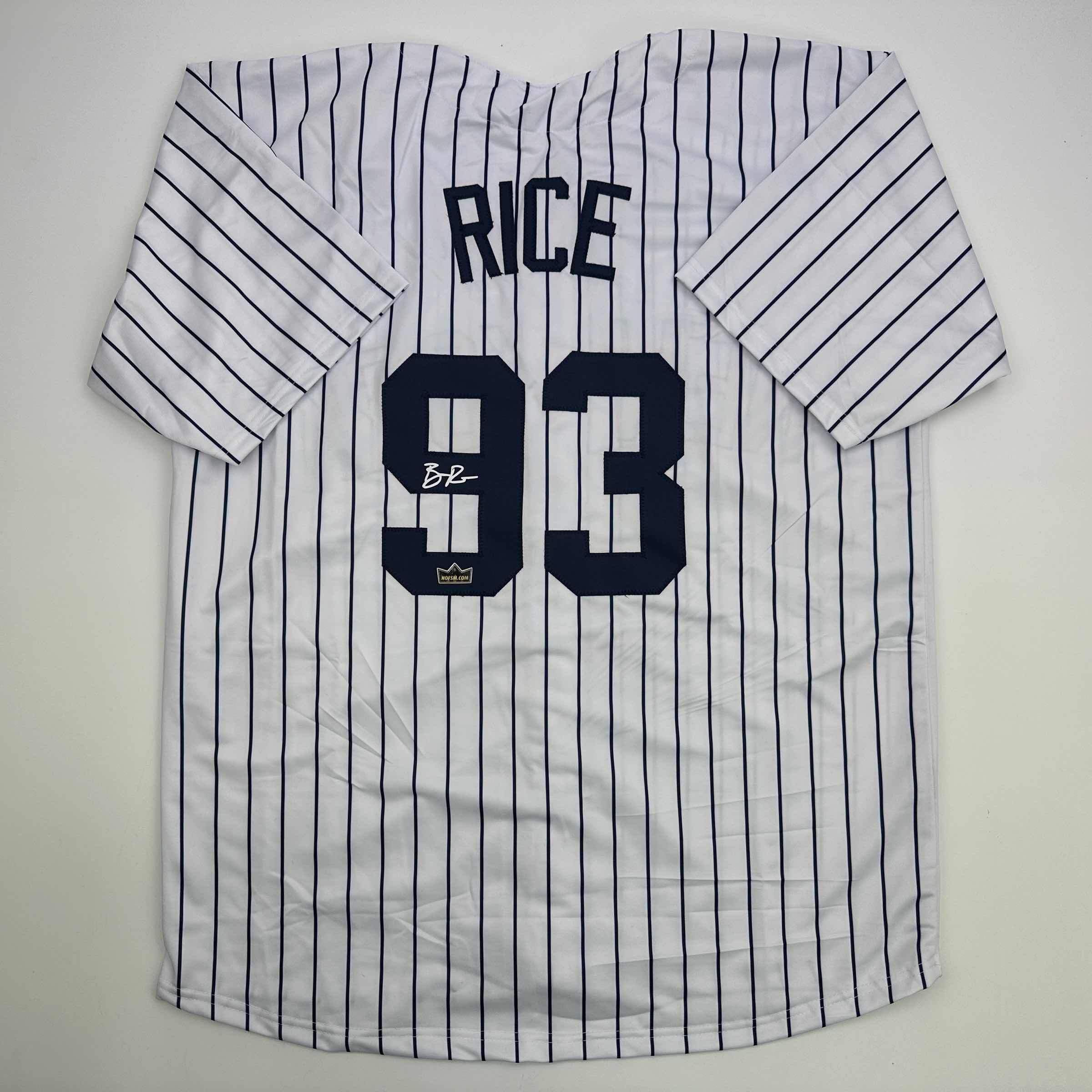 Facsimile Autographed Ben Rice New York Pinstripe Reprint Laser