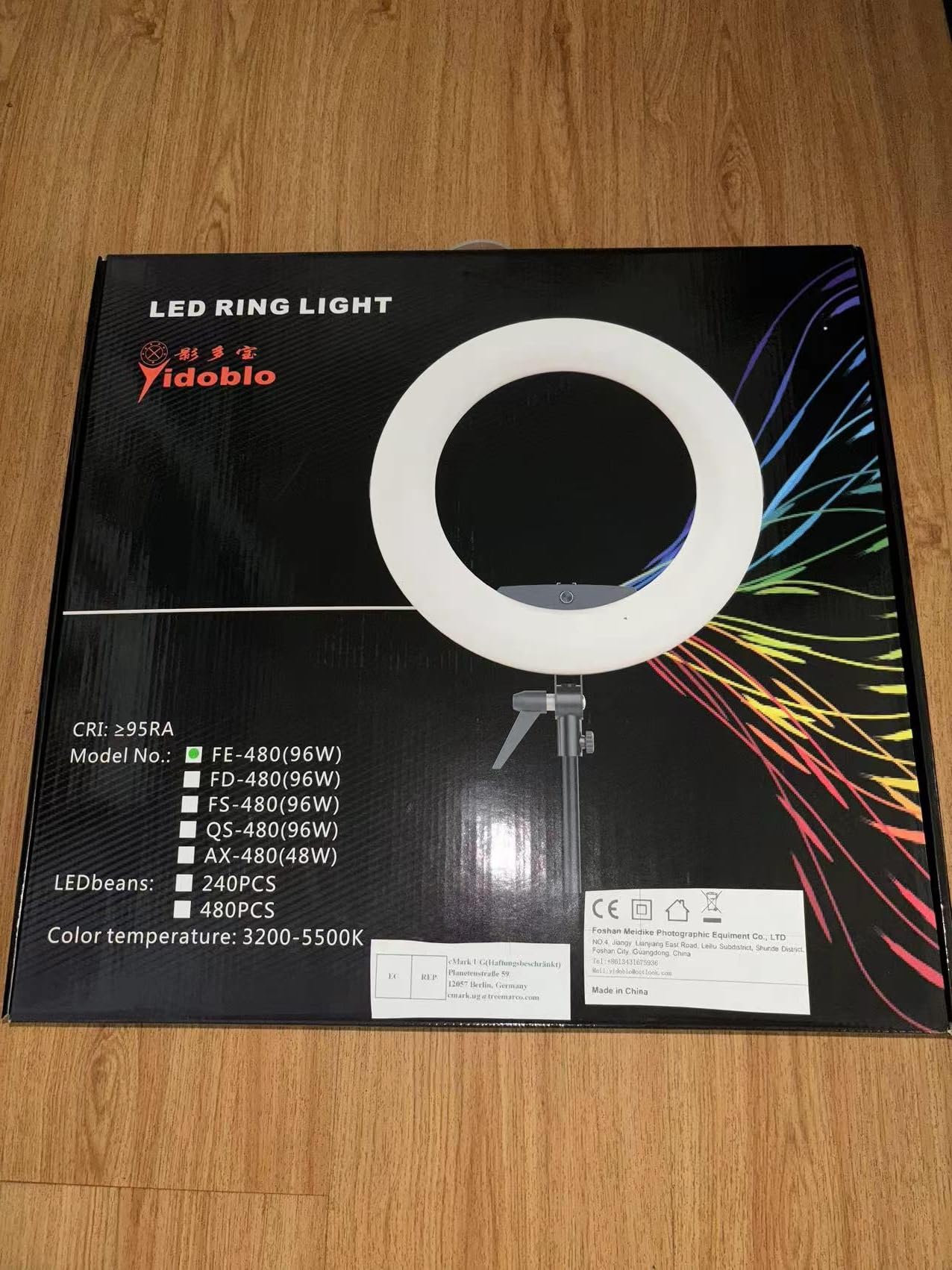 18 pollici display digitale telecomando dimmerabile 3200K-5500K LED anello luce kit per fotocamera smartphone ritratto selfie foto video studio fotografia continua (senza borsa e treppiede)