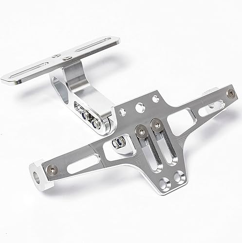 Miniatura 7 de Soporte para placa de matrícula de motocicleta el kit de eliminación de guardabarros universal incluye soporte de placa de luz LED y pernos