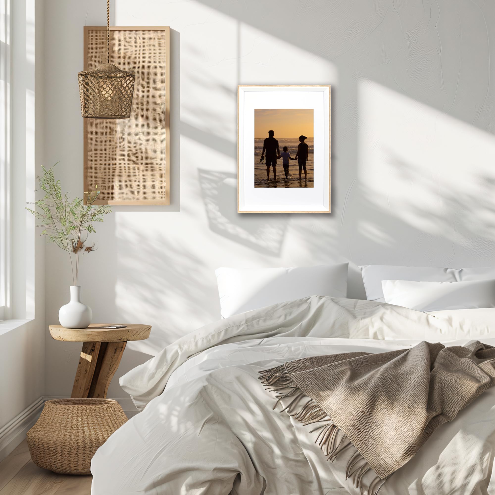 CABBEL Enkele verpakking (1 st.) Fotolijst DIN A4 21x30 cm, MDF-houten lijst in berken, met onbreekbaar plexiglas, modern