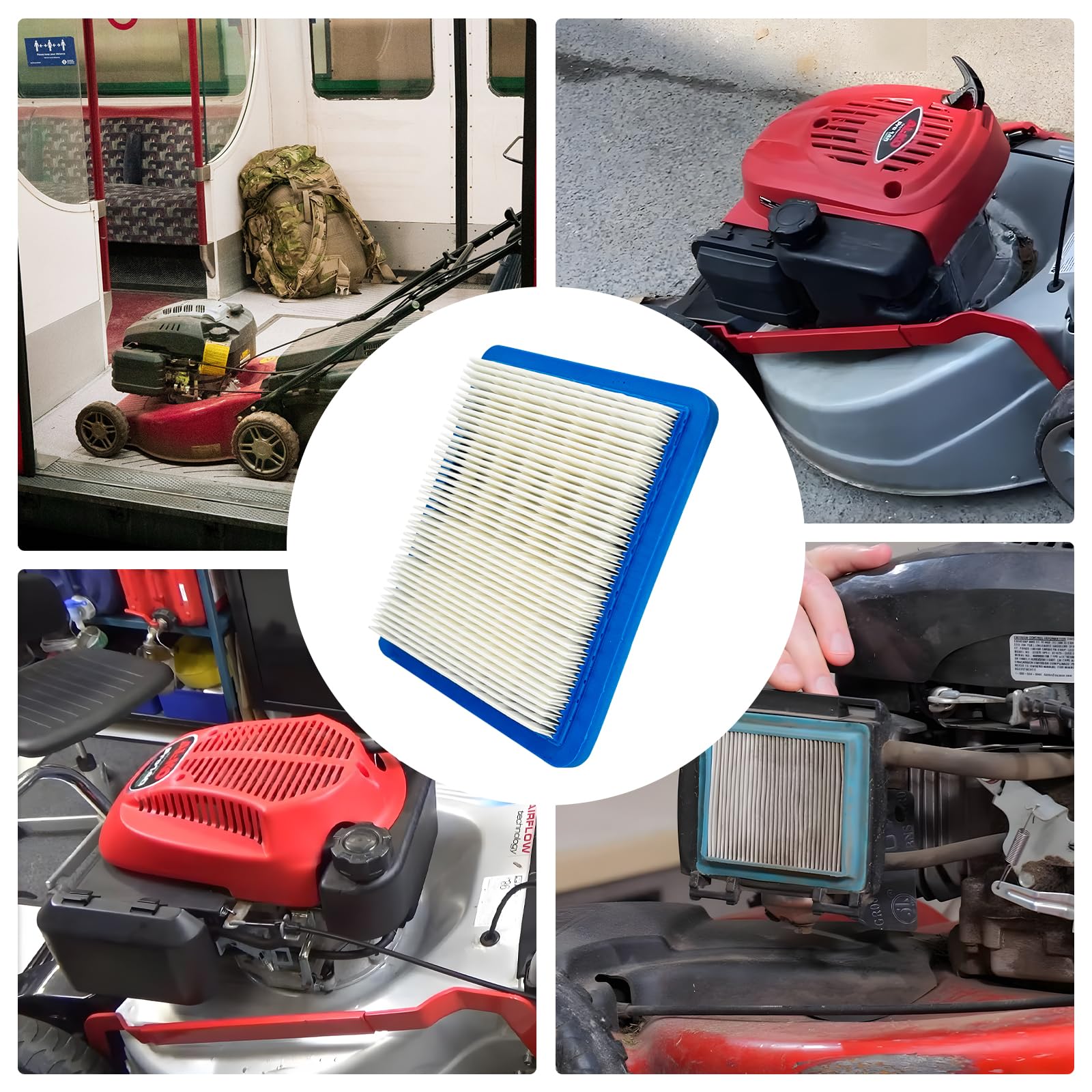 Filtr powietrza do kosiarki dla Briggs Stratton - części zamienne do kosiarki, filtr powietrza dla Briggs & Stratton 625/650/675, Sabo, John Deere, Stiga, Lseki kosiarki, Odpowiednie do wymiany części